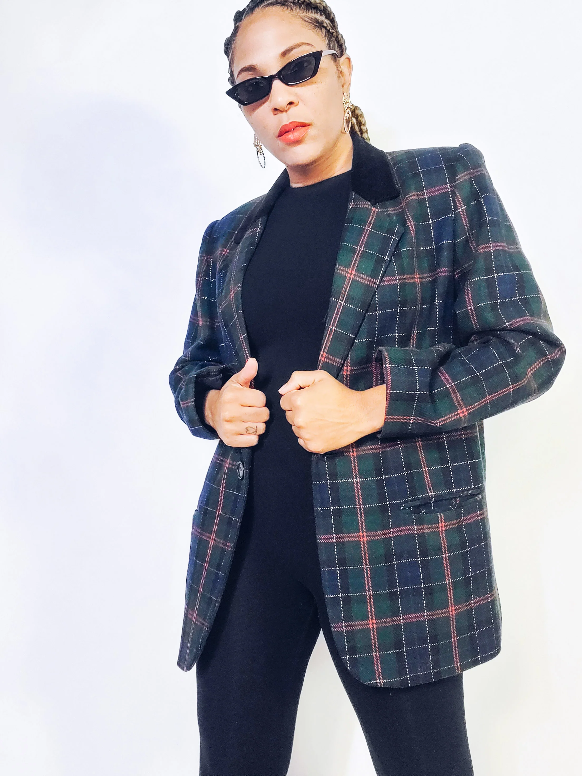 80s/90s Plaid Blazer By Sag Harbor - Image 3