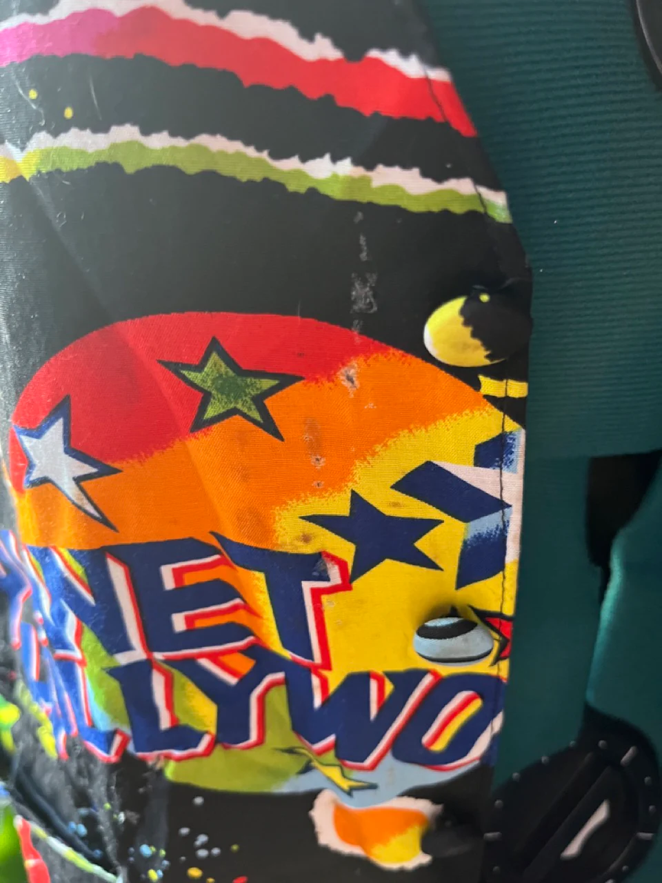 80s/90s Planet Hollywood Graphic Colorful Vest Rayon/poly By Planet Hollywood - Image 4