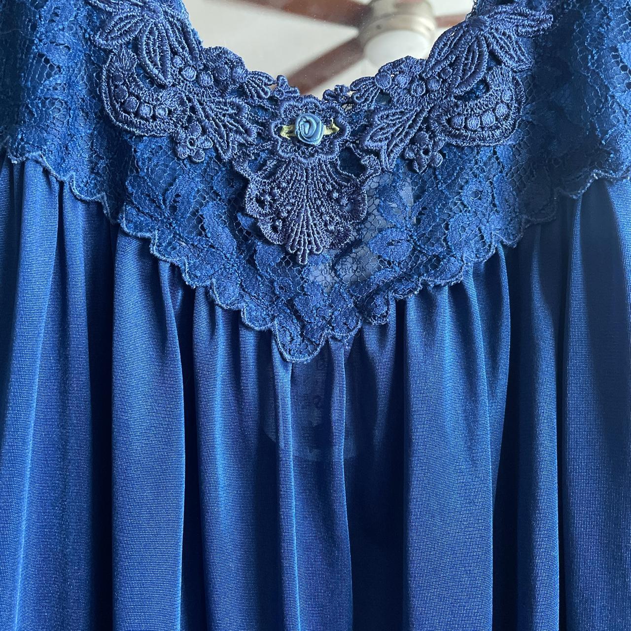 80s/90s Plus Size Volup Floral Lace Nightgown - Image 3