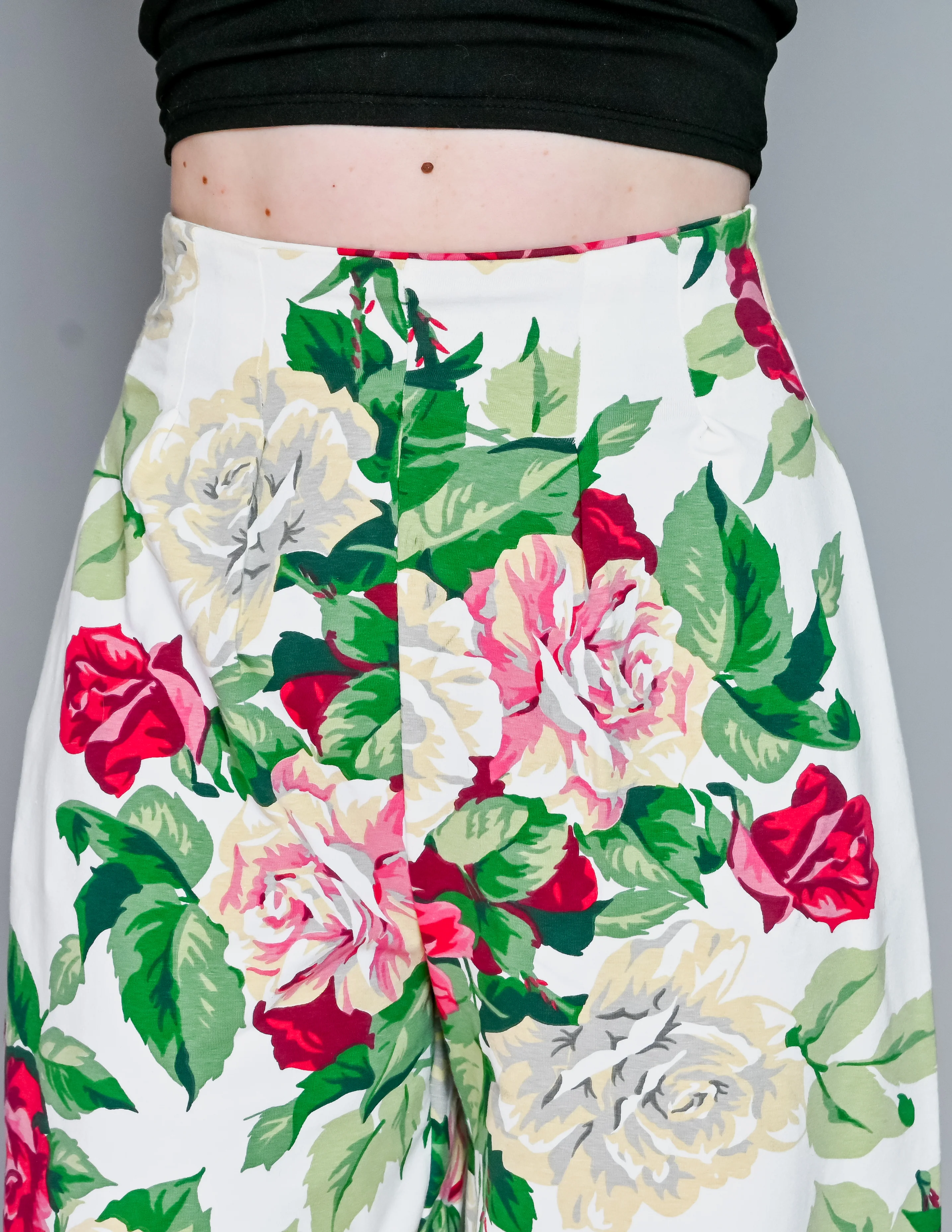 80s/90s Punk Label High Waist Floral Pants M By Betsey Johnson - Image 6
