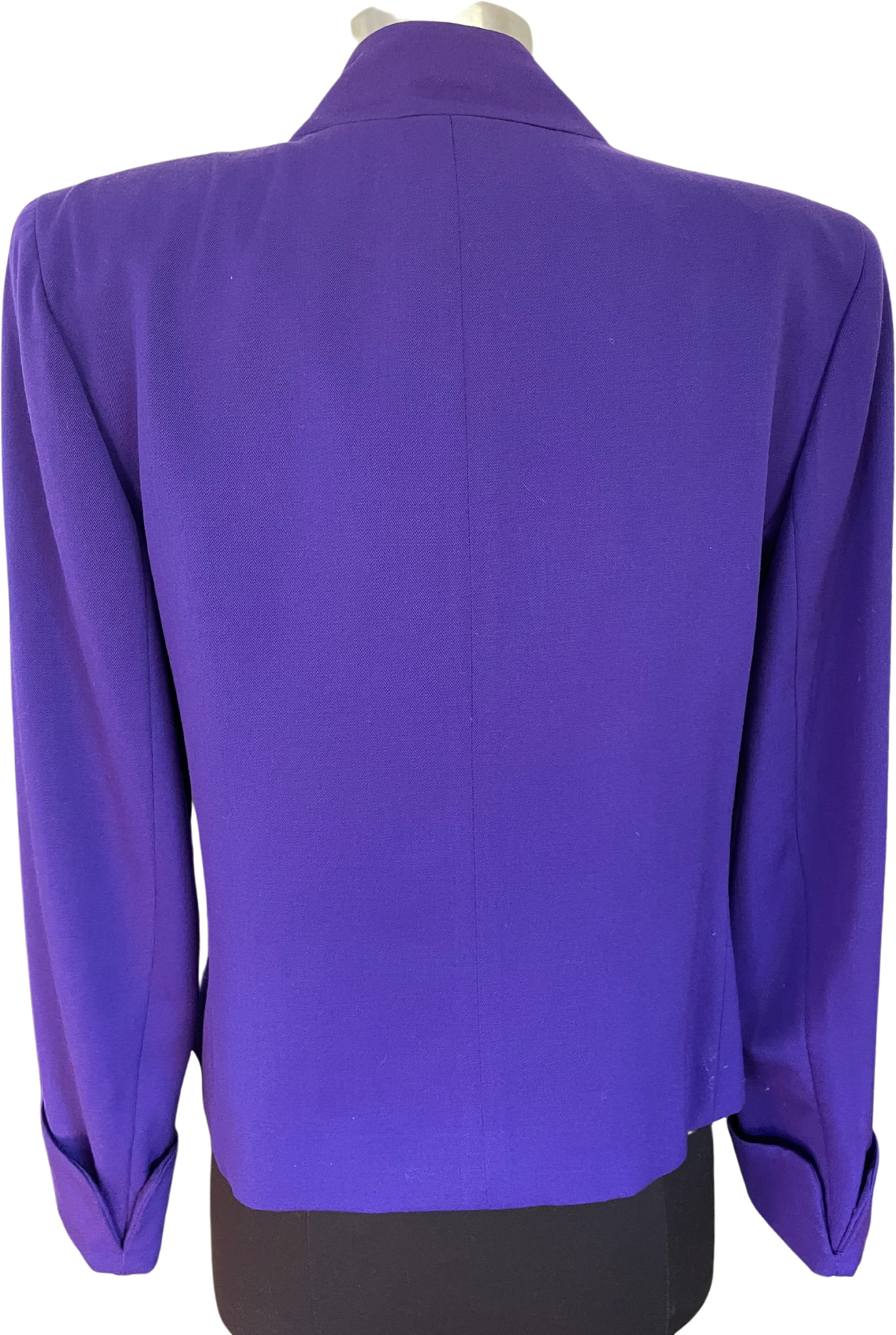80s/90s Purple Dior Wool Blazer Jacket Double Breasted By Christian Dior - Image 2