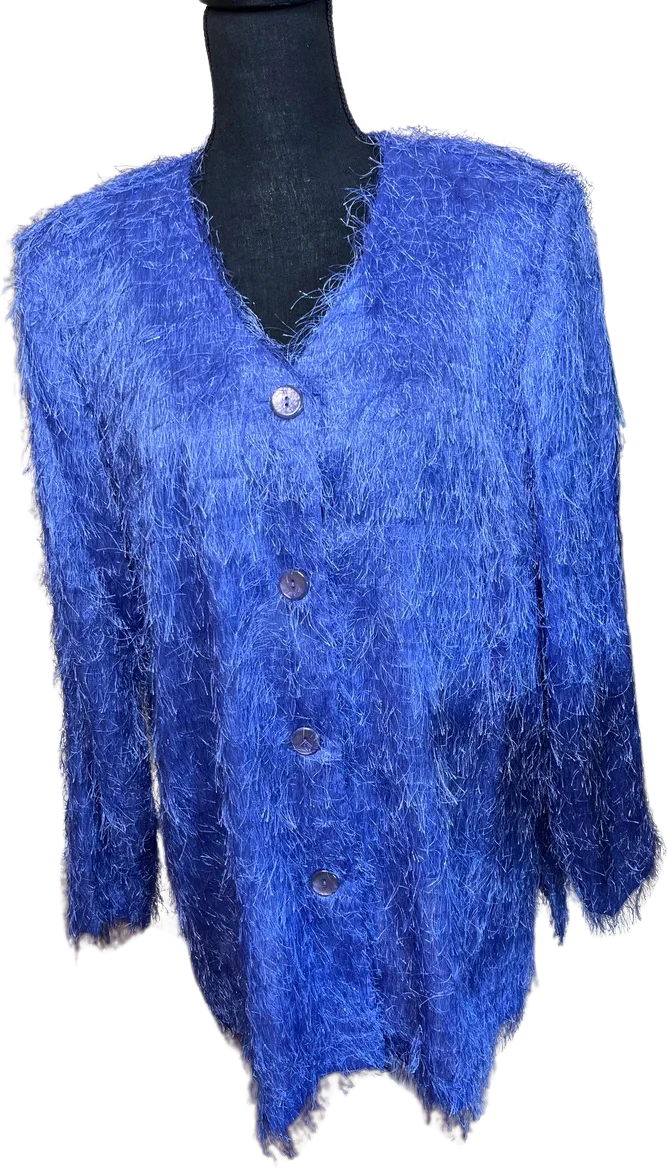 80s/90s Purple Hairy Blouse By Giorgio Fiorlini