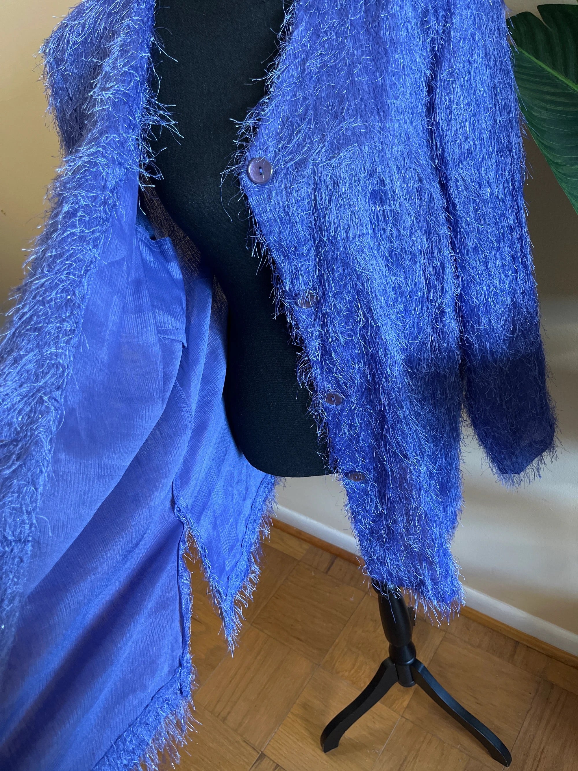 80s/90s Purple Hairy Blouse By Giorgio Fiorlini - Image 5