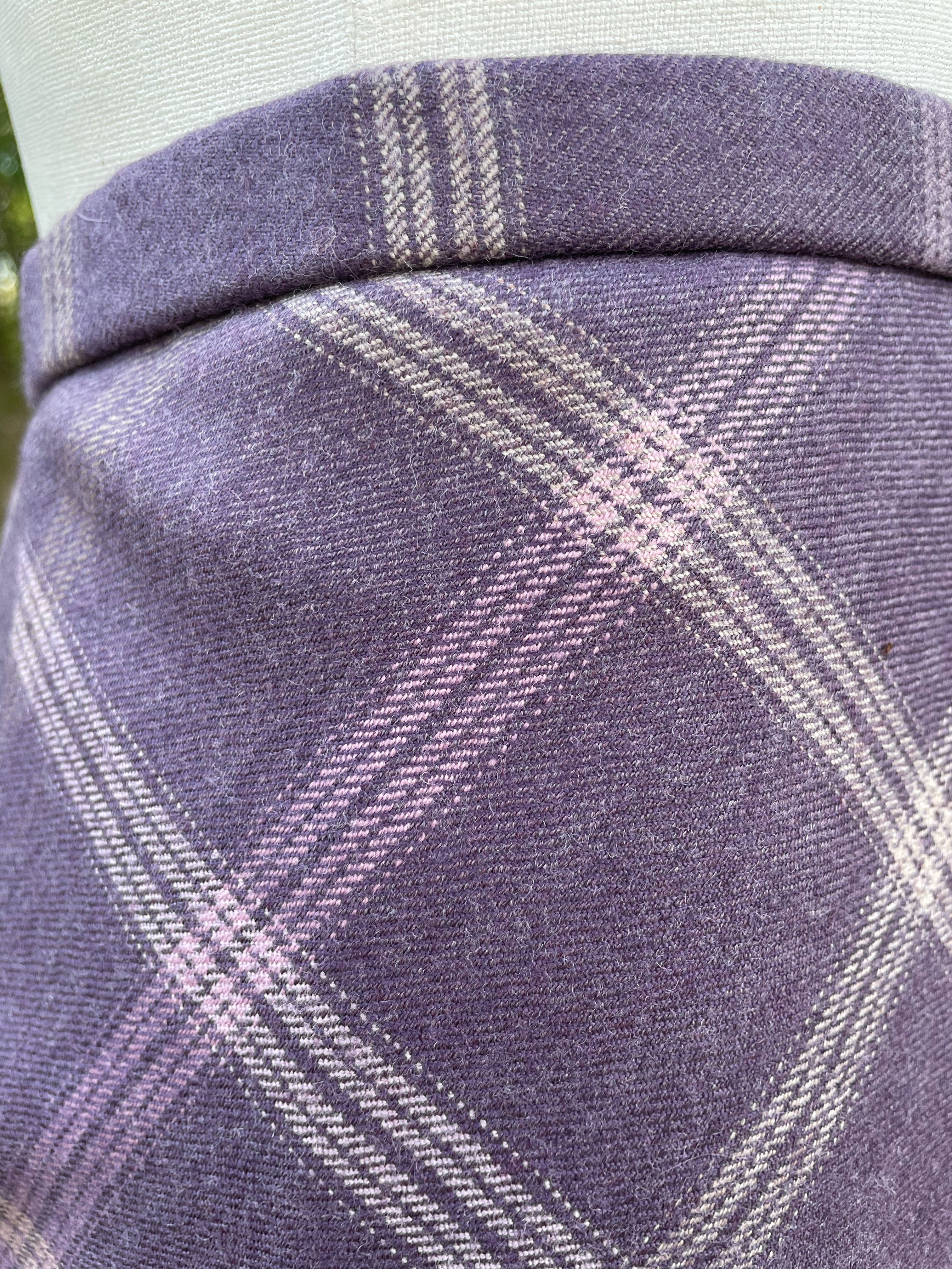 80s/90s Purple Wool Plaid Pendleton Skirt Size 6 Petite By Pendleton - Image 16