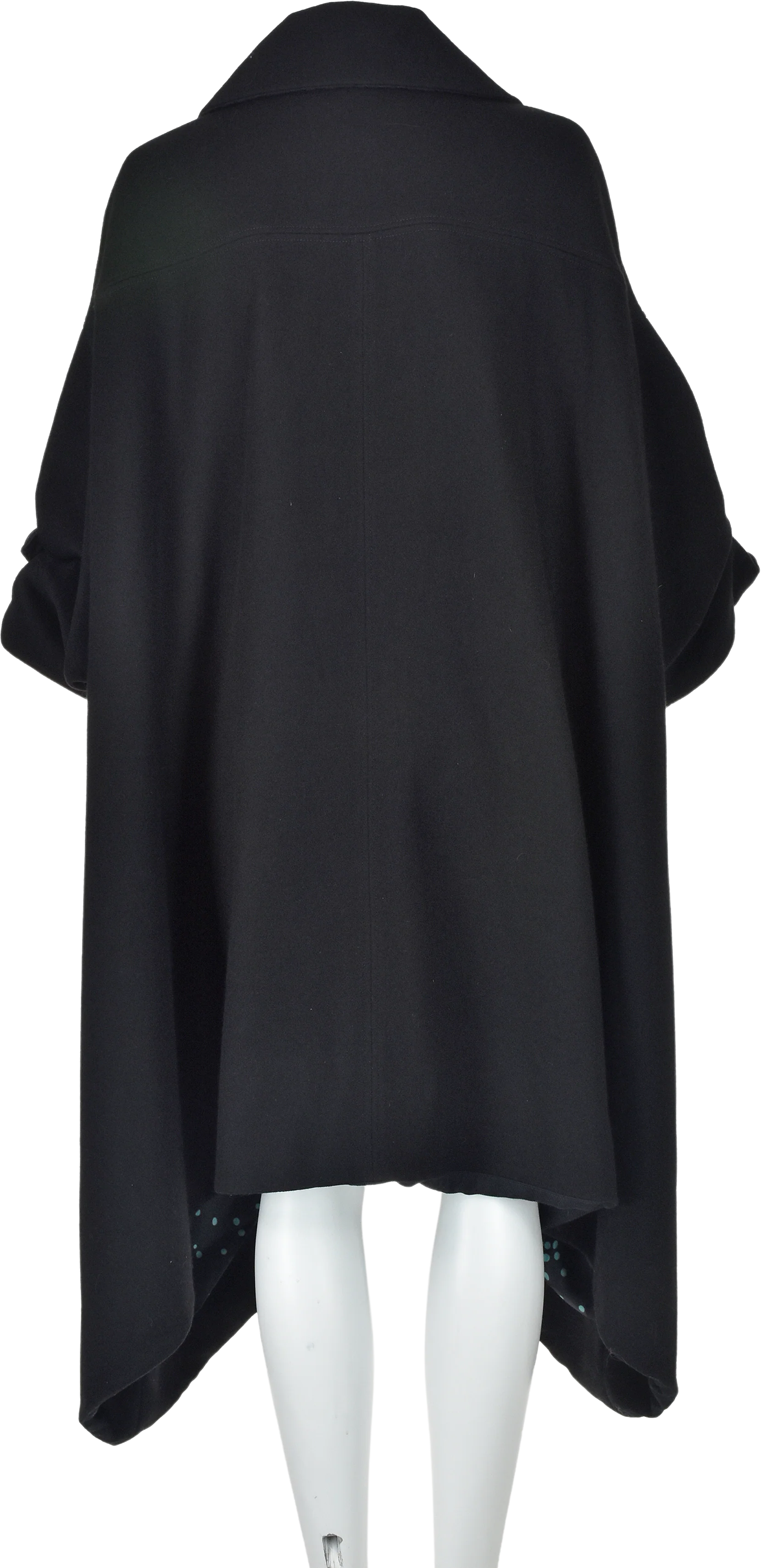 80s/90s Quirky Oversized Black Cashmere Coat By Kenzo Collection Dèfilè - Image 2