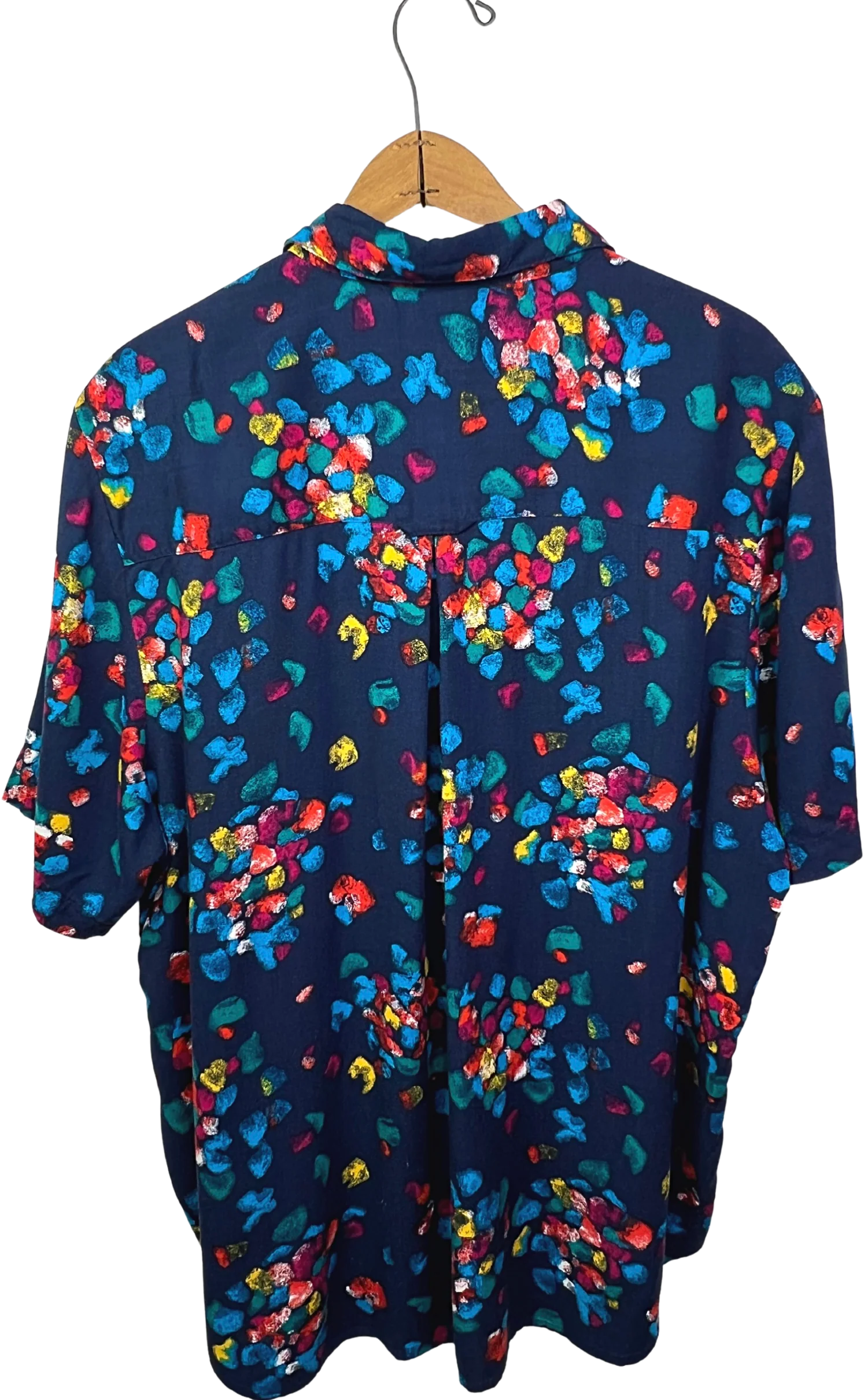 80s/90s Rainbow Abstract Button Down Blouse By Maggie Lawrence Sport - Image 2