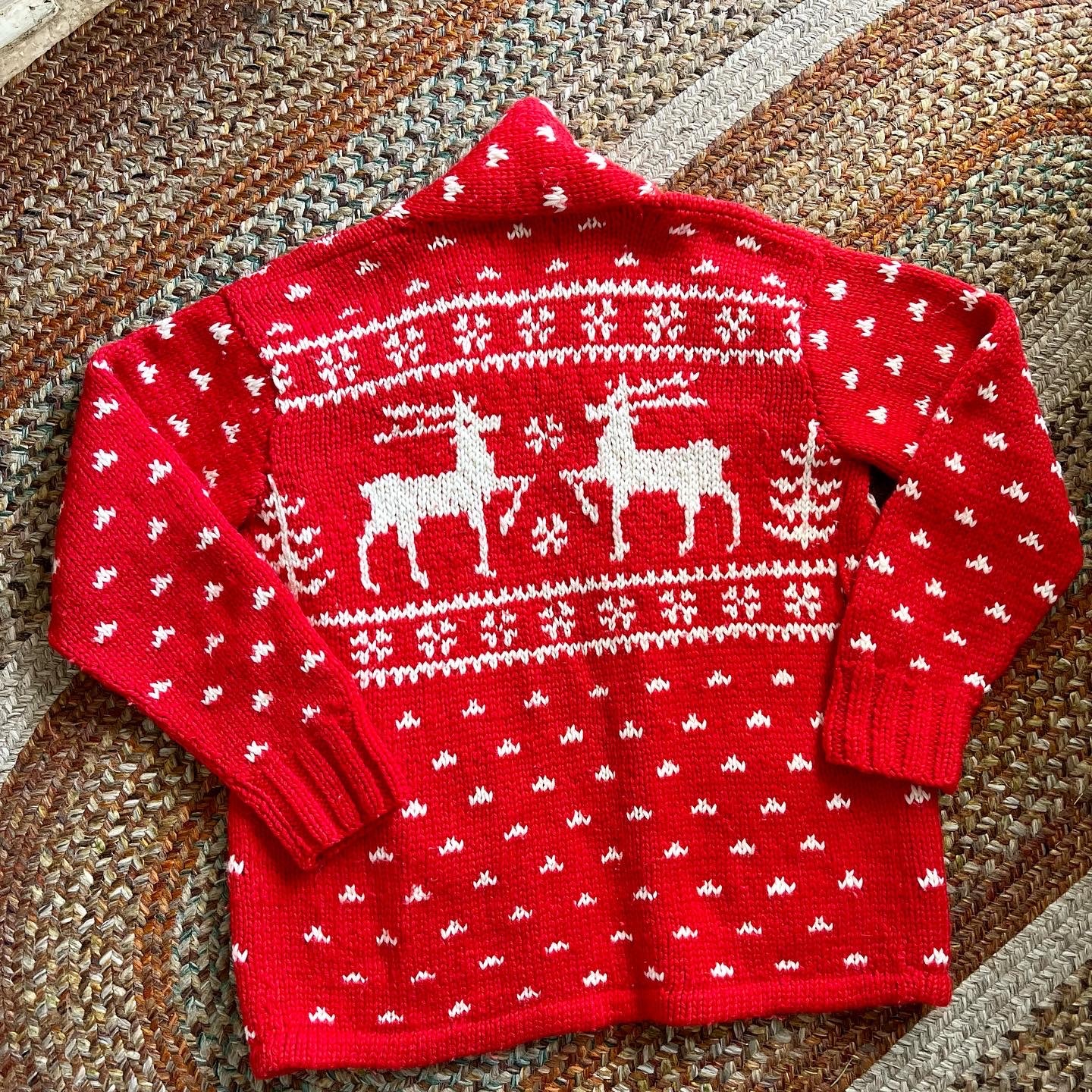80s/90s Ralph Lauren Wool Hand Knit Wrap Sweater Large By Ralph Lauren - Image 10