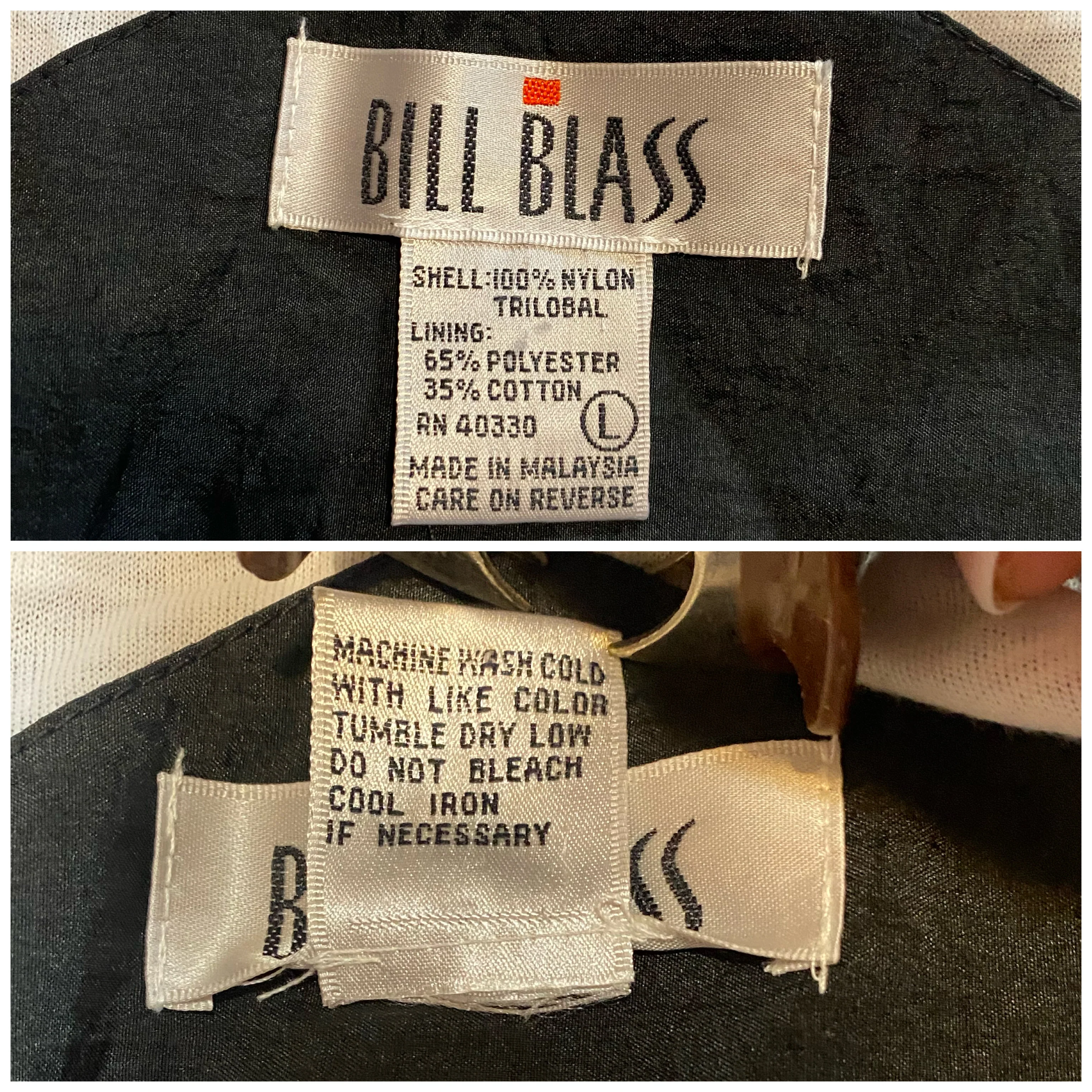 80s/90s Retro Windbreaker Colorblock Jacket Sz Large Coat By Bill Blass - Image 4
