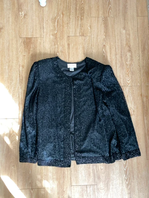 80s/90s Sequin Jacket With Hook Closure By Laurence Kazar - Image 3