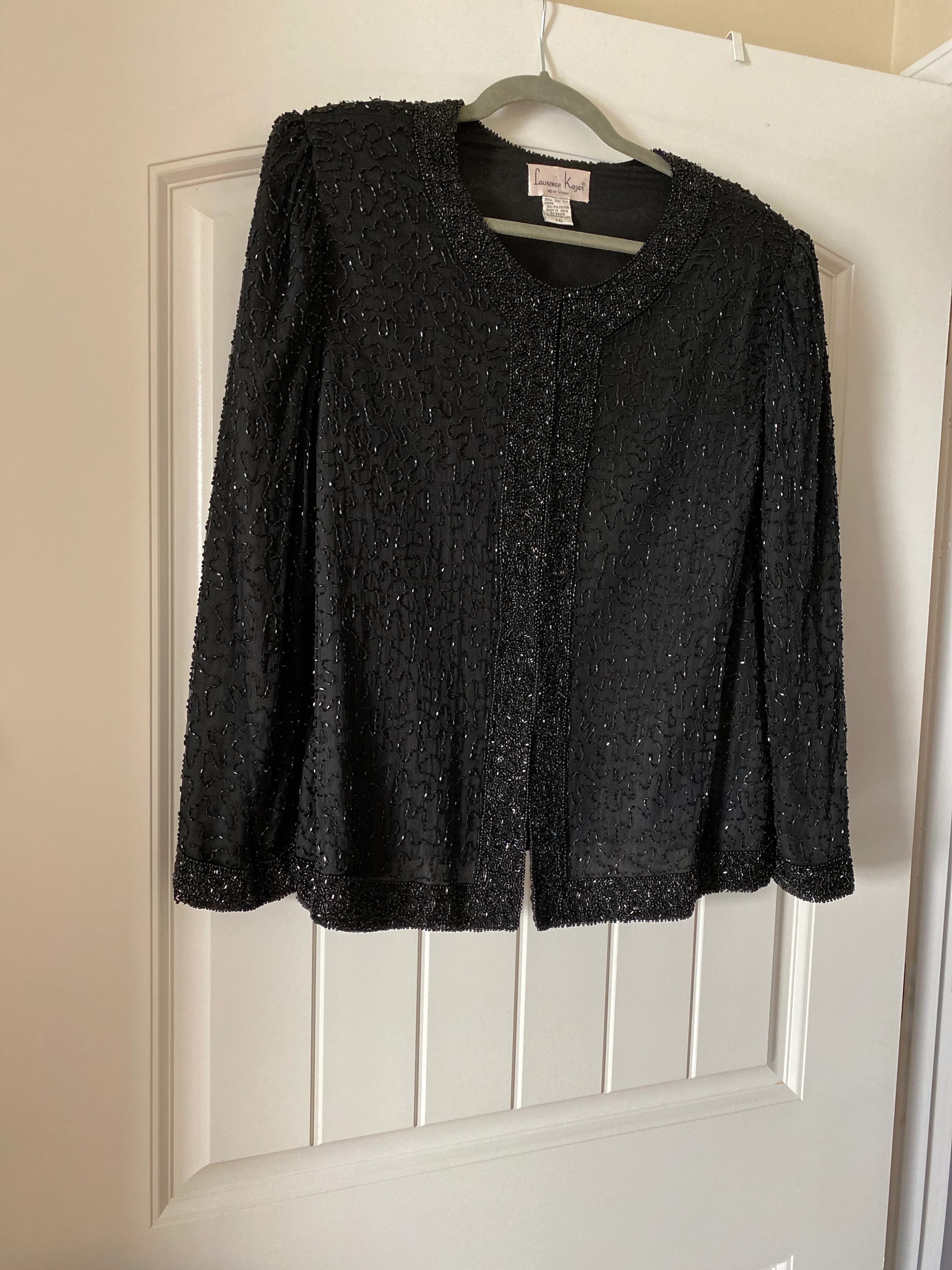 80s/90s Sequin Jacket With Hook Closure By Laurence Kazar - Image 5