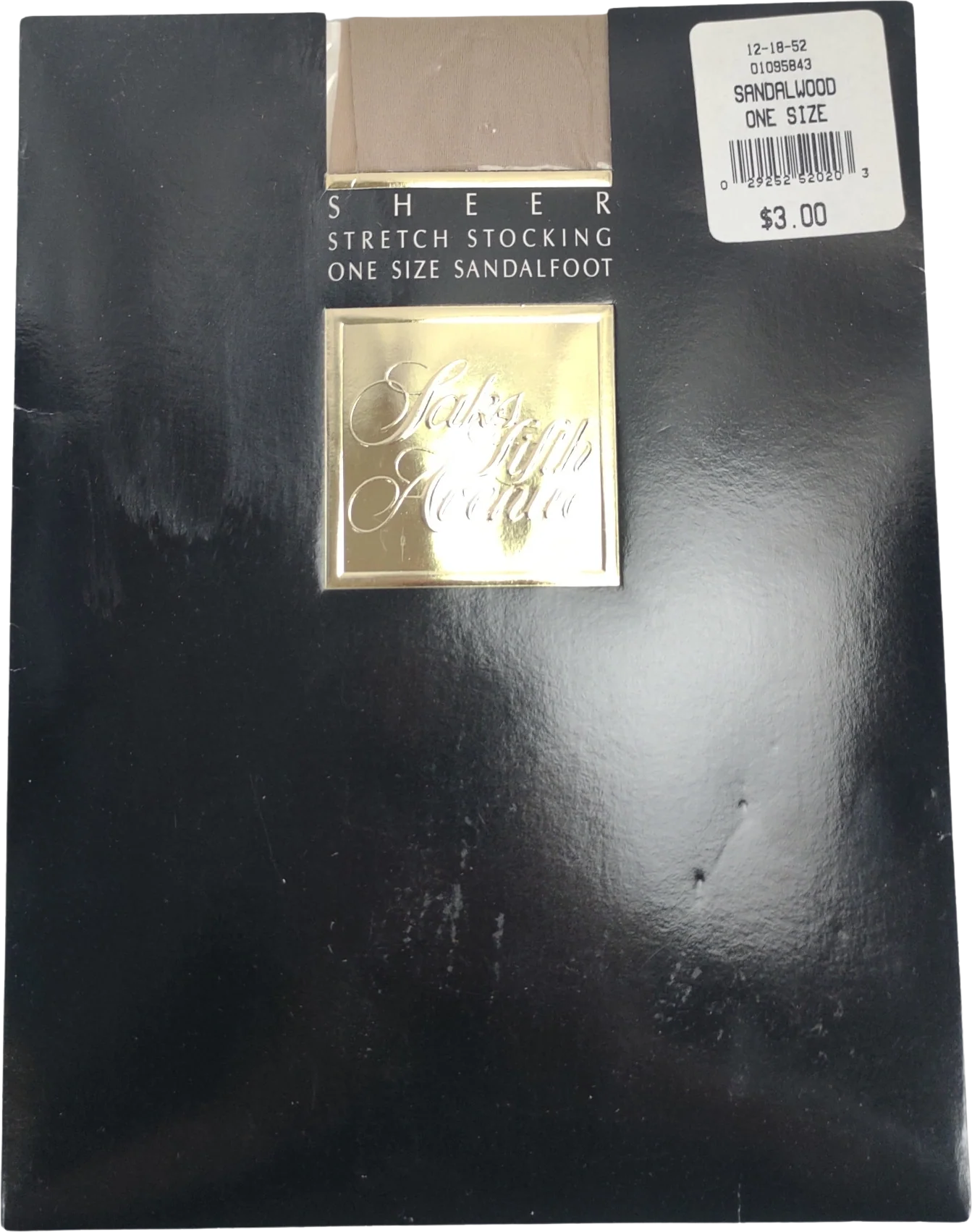 80s/90s Sheer Nylon Garter Stockings Osfa Sandalwood By Saks Fifth Avenue
