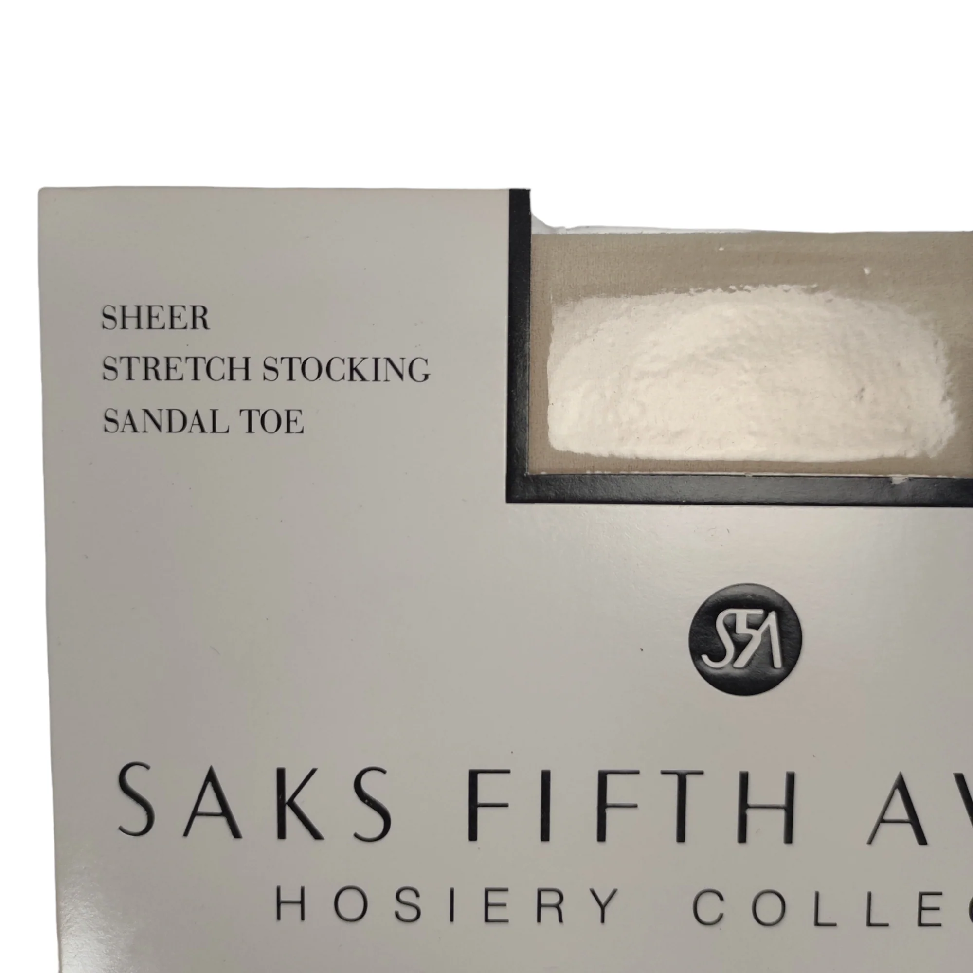 80s/90s Sheer Nylon Garter Stockings Osfa Seashell By Saks Fifth Avenue - Image 3
