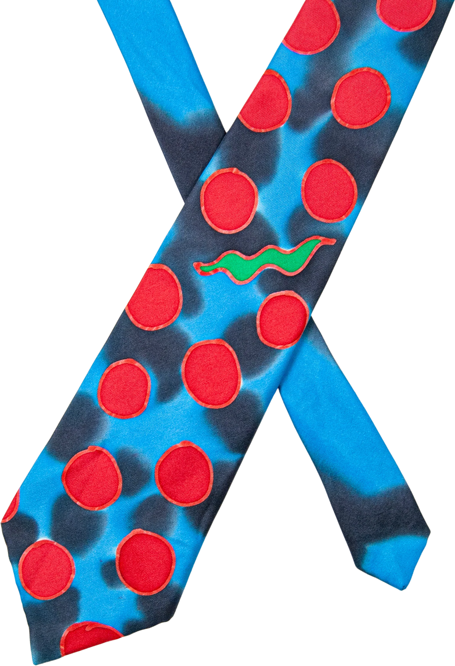 80s/90s Silk Abstract Polka Dot Tie By Dunford Wood