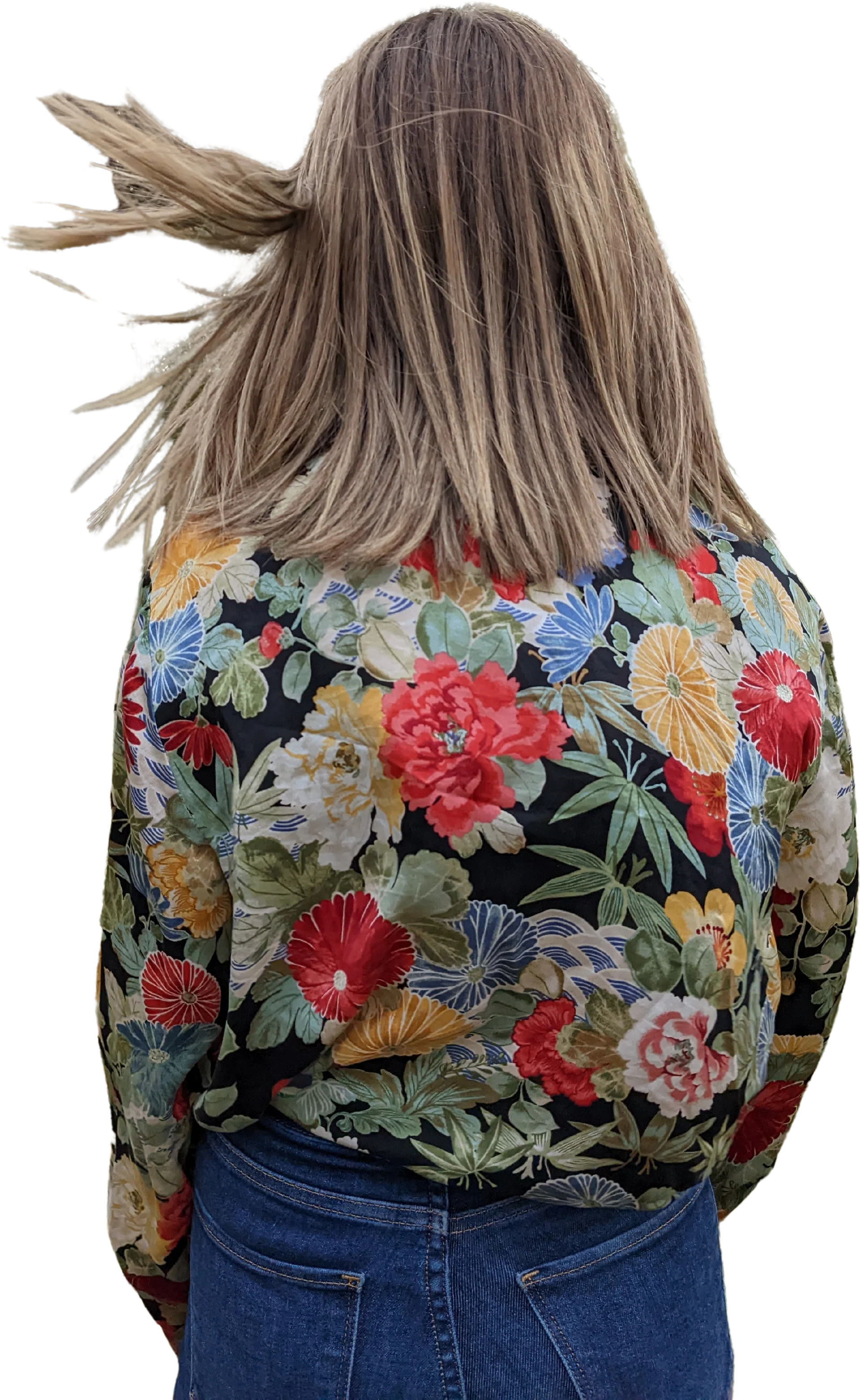 80s/90s Silk Floral Button Up Top - Image 2