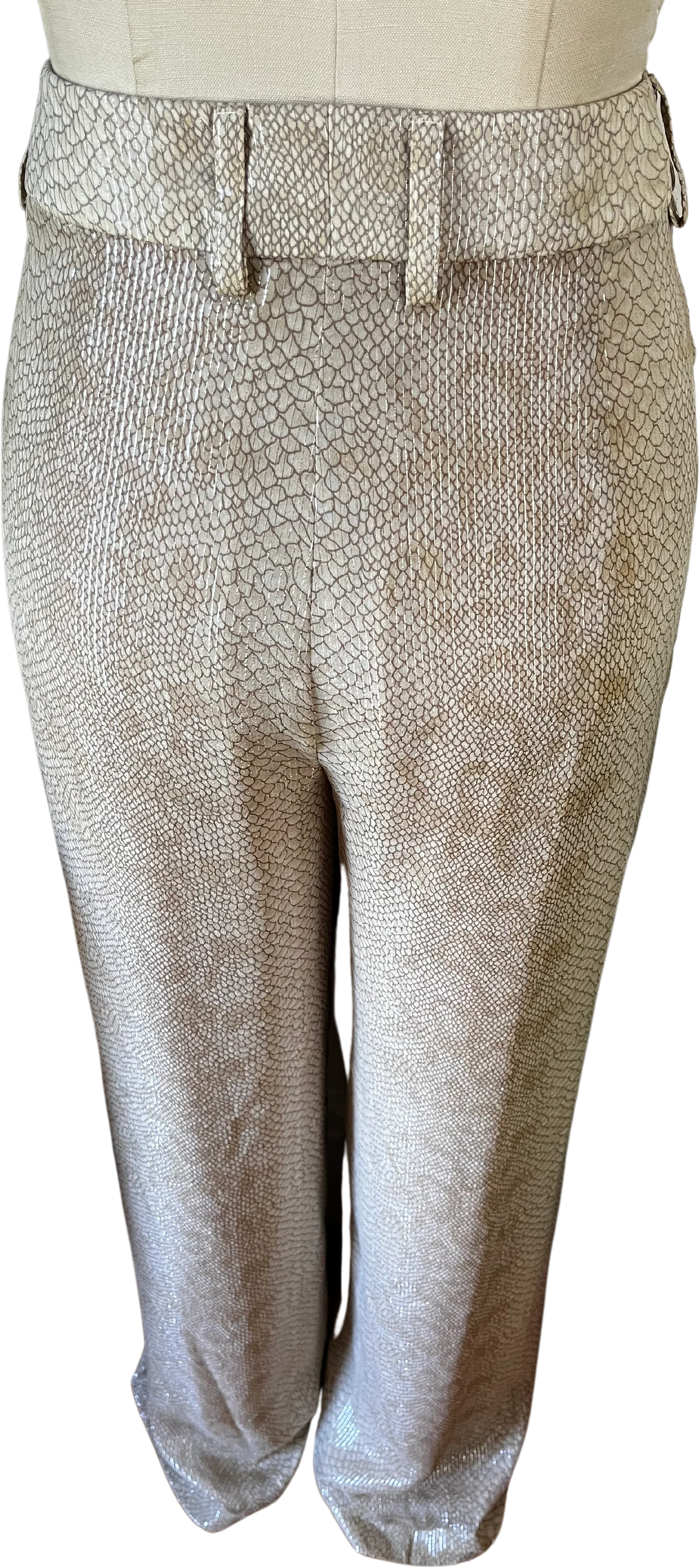 80s/90s Silk Snakeskin Trousers By Carlisle - Image 2