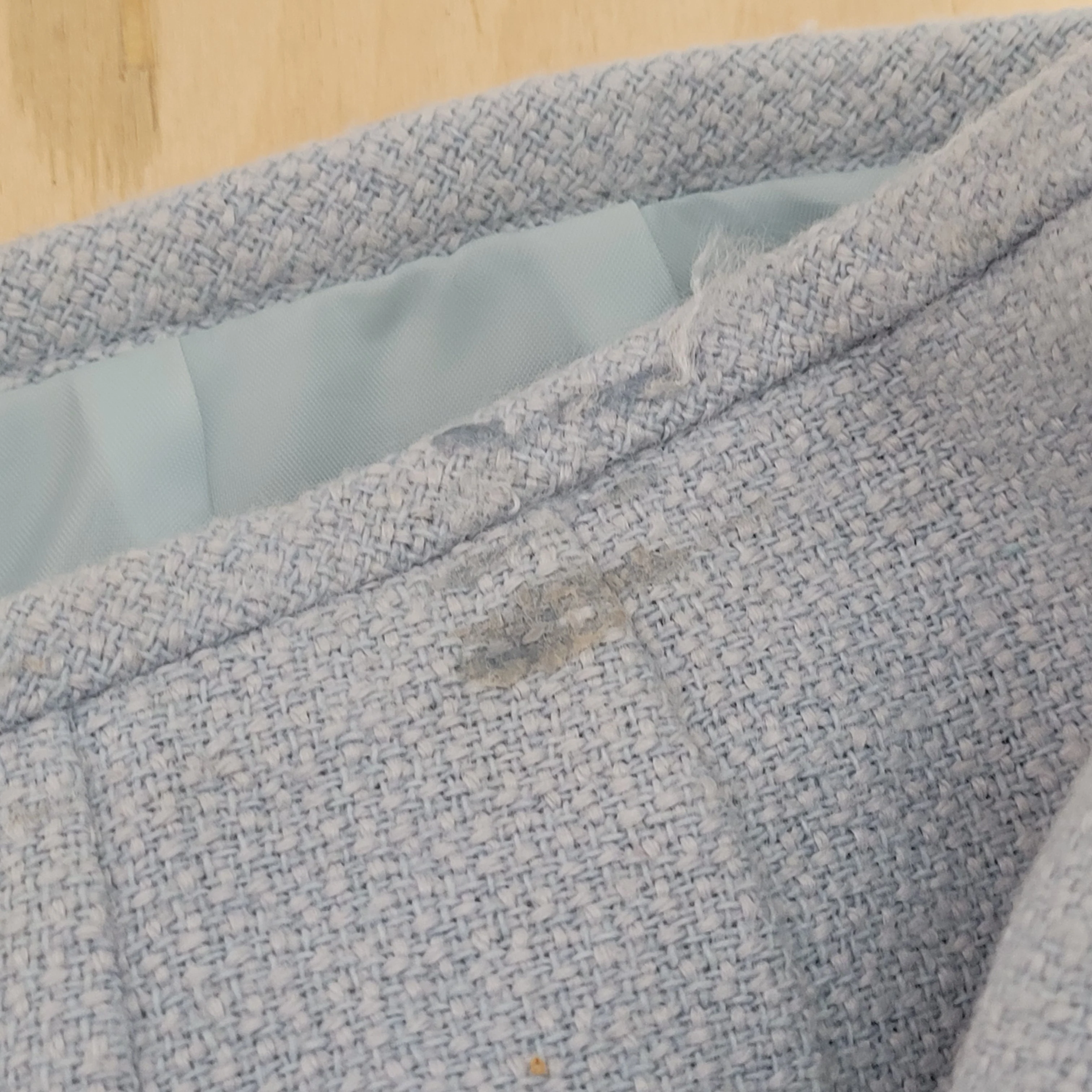 80s/90s Skirt Suit Two Piece Pale Baby Blue Size 18 By Tahari Arthur Levine - Image 12