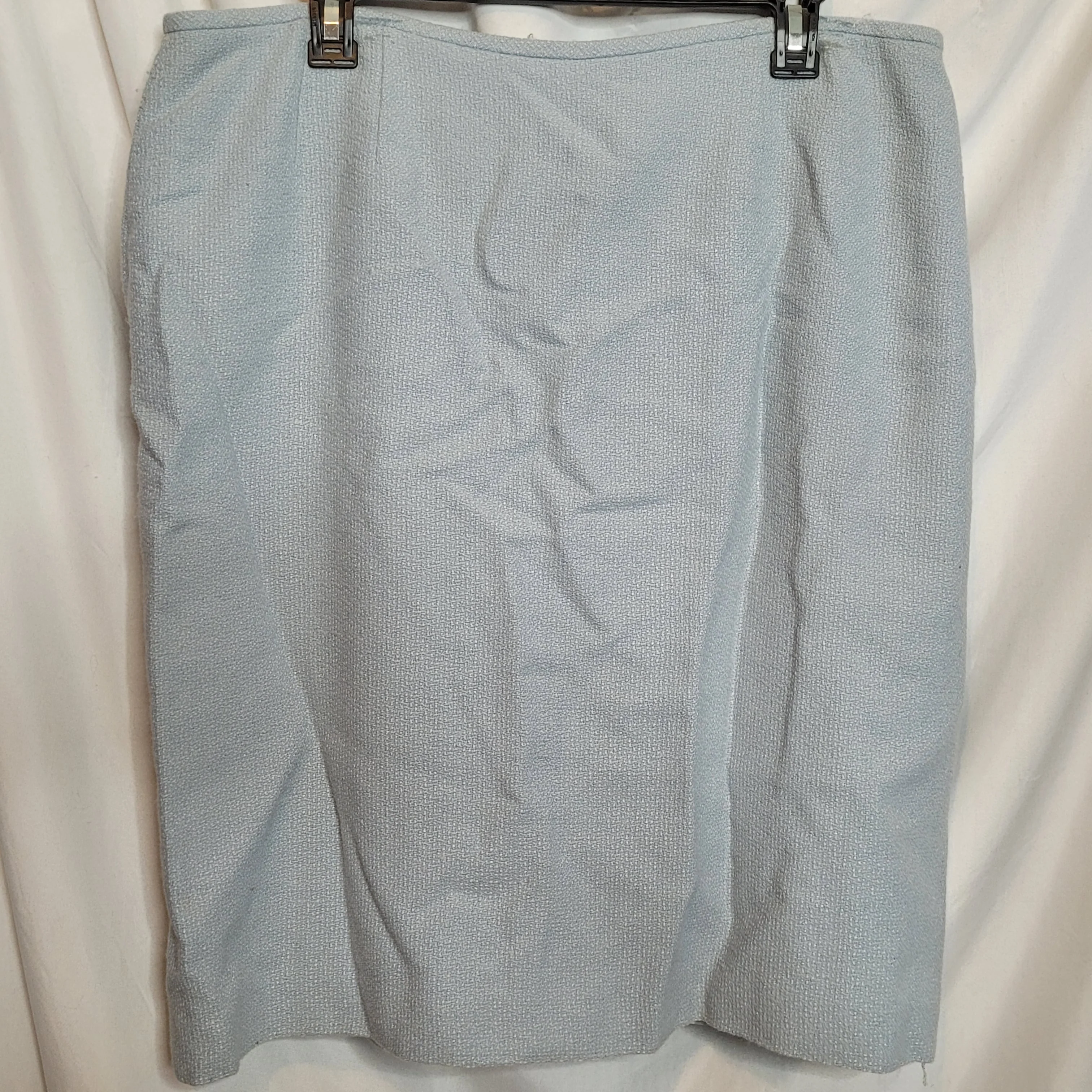 80s/90s Skirt Suit Two Piece Pale Baby Blue Size 18 By Tahari Arthur Levine - Image 7