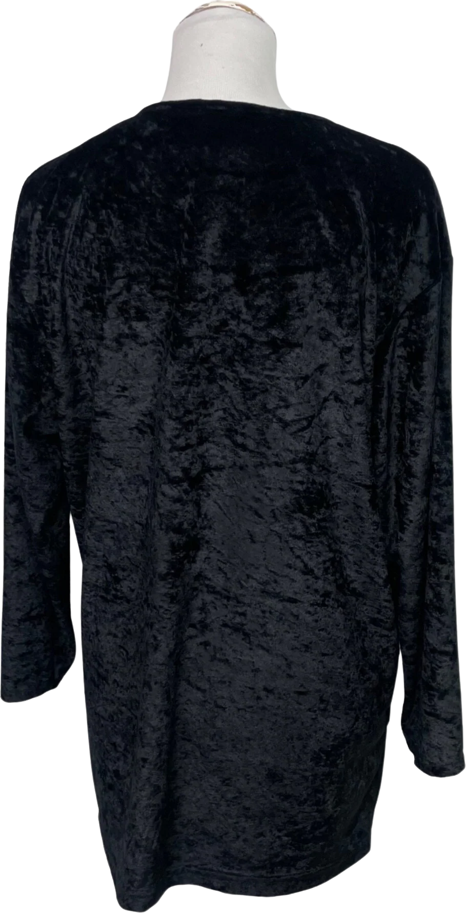 80s/90s Soft Crushed Velvet Gothic Pullover Shirt By Bentley - Image 2