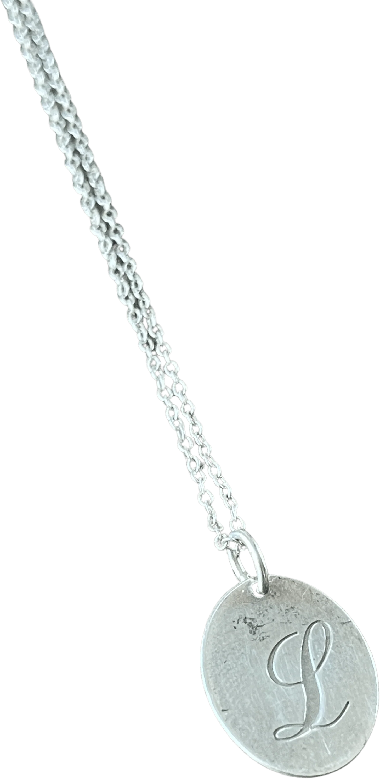 80s/90s Sterling L Initial Necklace