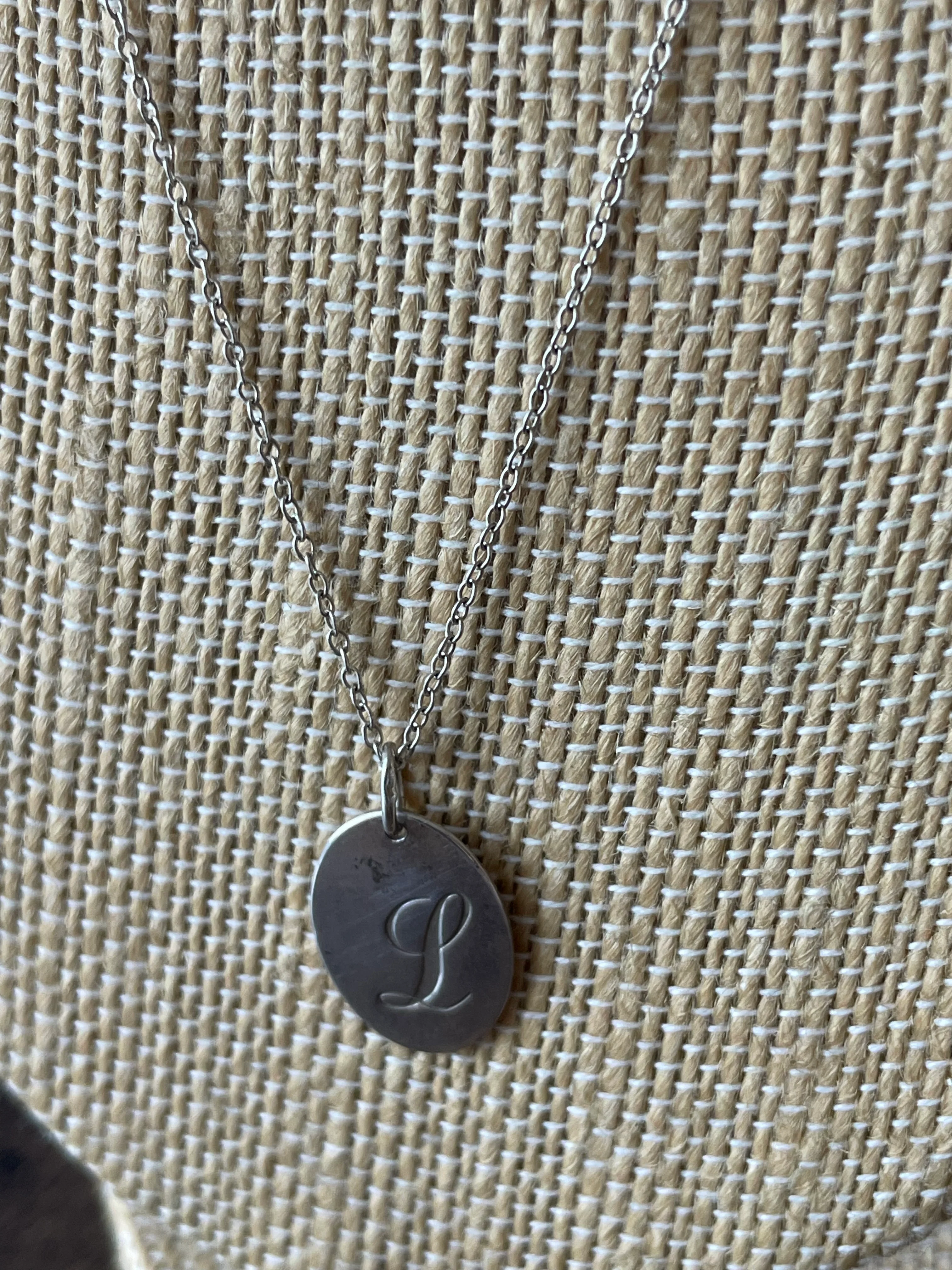 80s/90s Sterling L Initial Necklace - Image 4