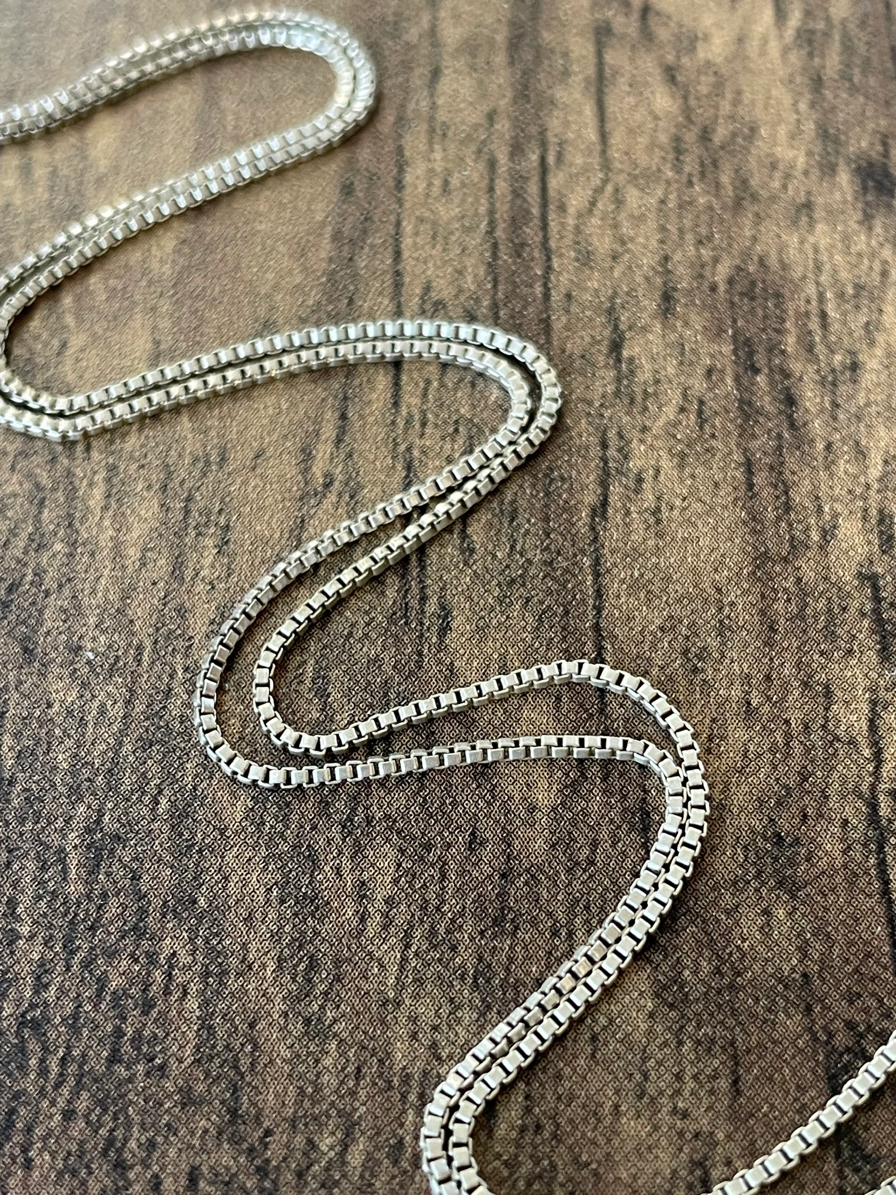 80s/90s Sterling Silver Box Chain - Image 3