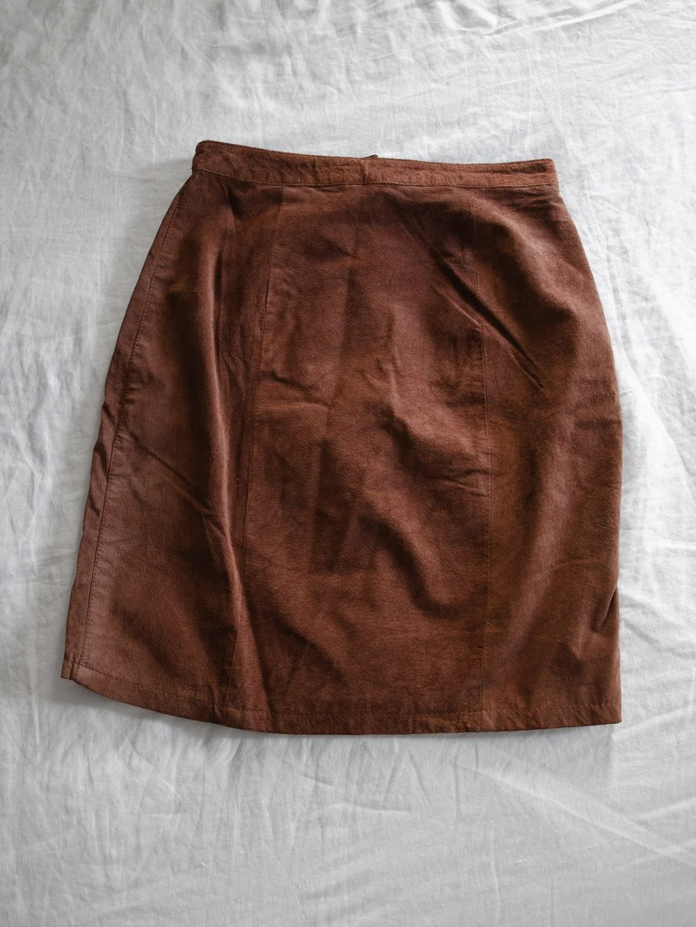 80s/90s Suede Leather Mini Skirt - Image 3