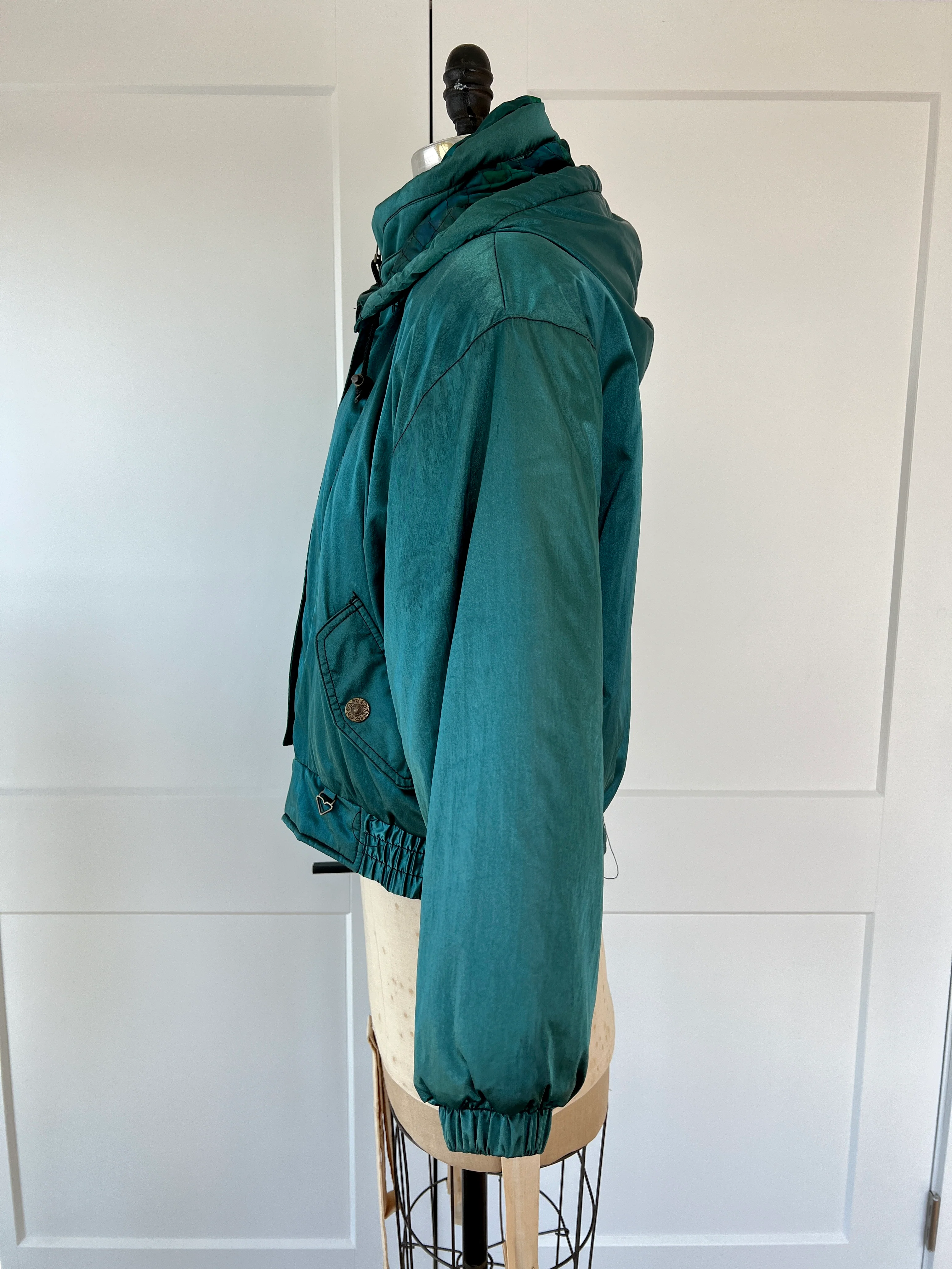 80s/90s Teal Multilayer Ski Jacket By Obermeyer - Image 4