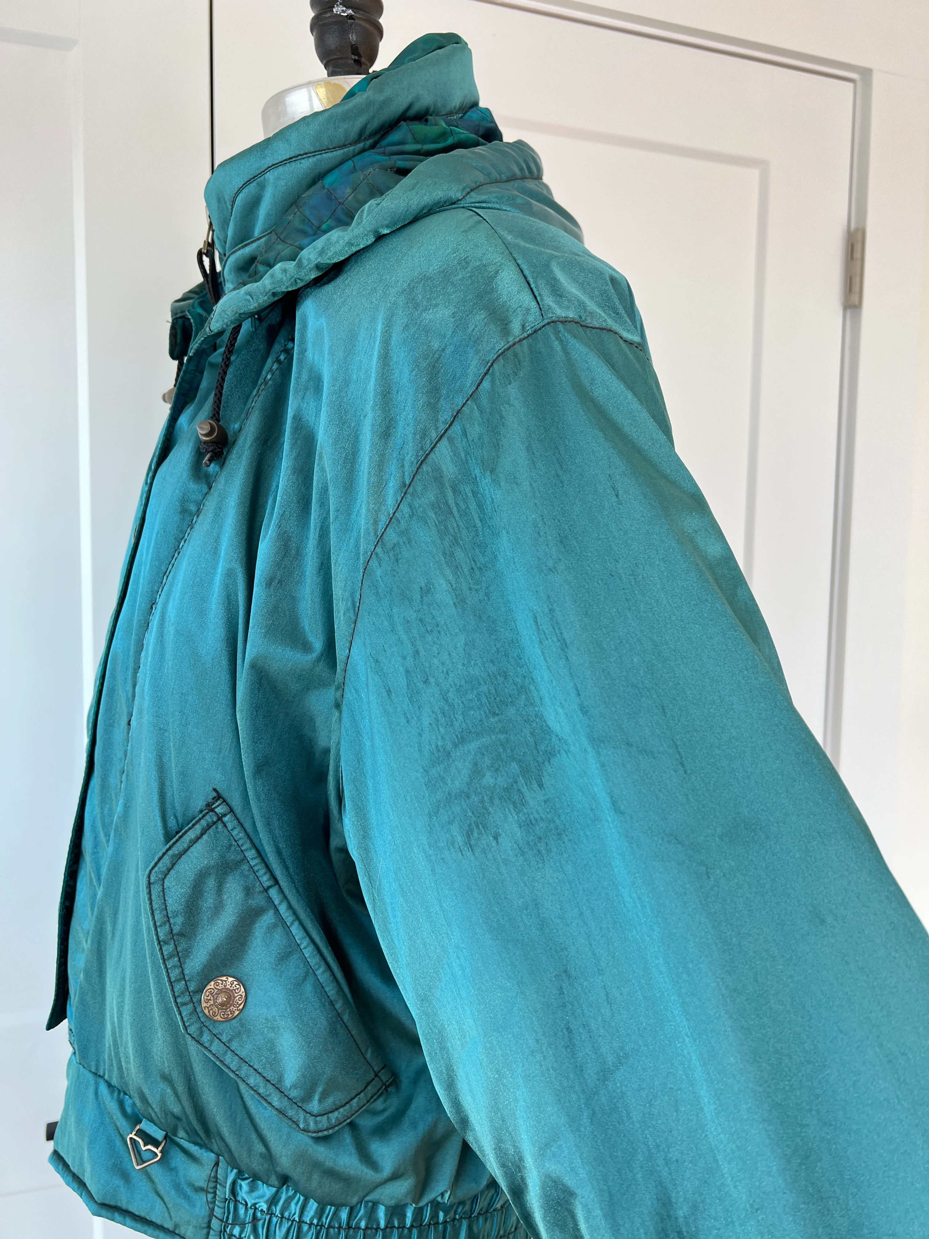 80s/90s Teal Multilayer Ski Jacket By Obermeyer - Image 9