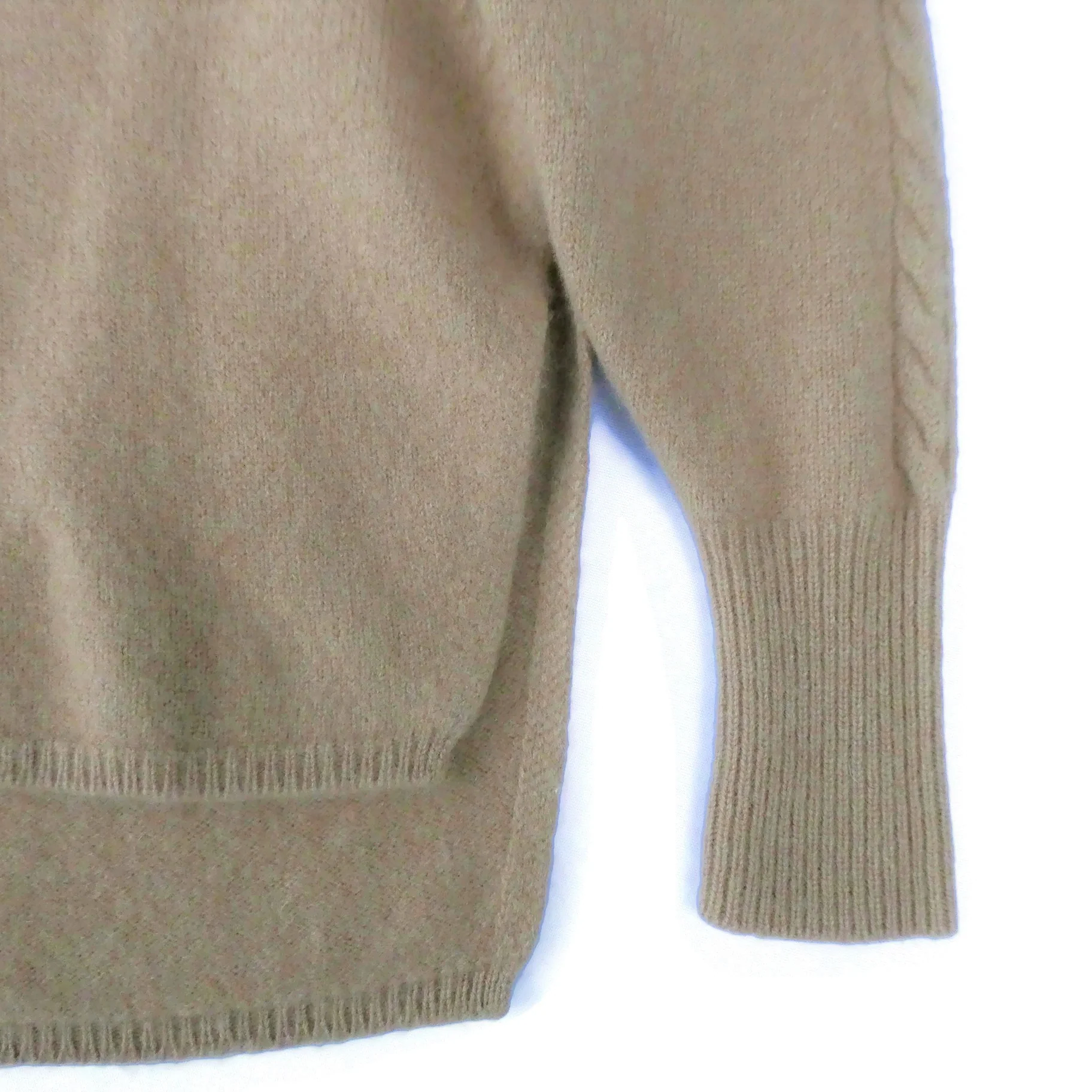 80s/90s Thick Cashmere Sweater High Low Side Slits Turtle By Massimo Dutti - Image 5