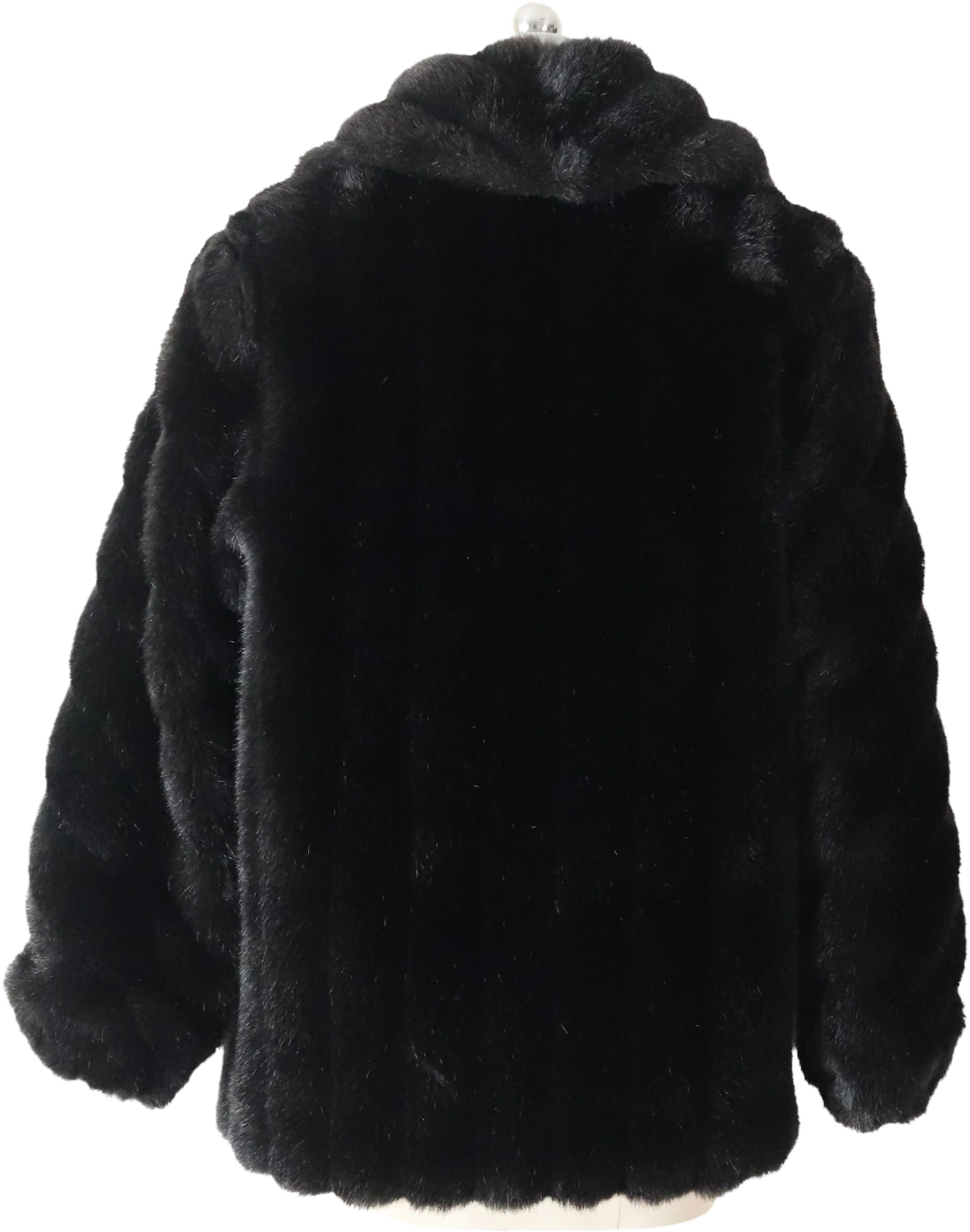 80s/90s Thick Faux Mink Fur Coat Disco Glam Plush Heavy By Monterey - Image 2