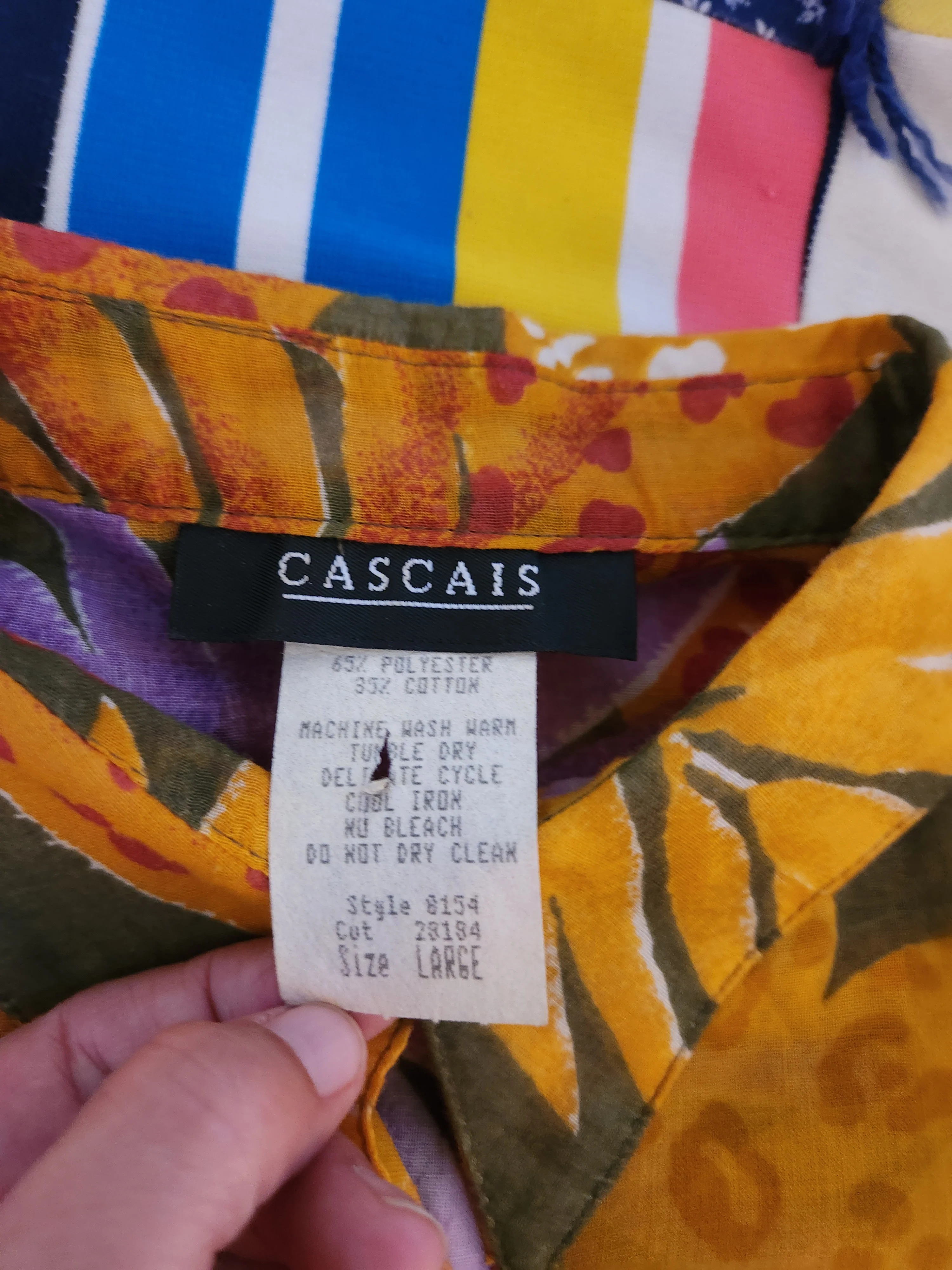 80s/90s Thin And Airy Tropical Floral Hawaiian Shirt By Cascais - Image 4