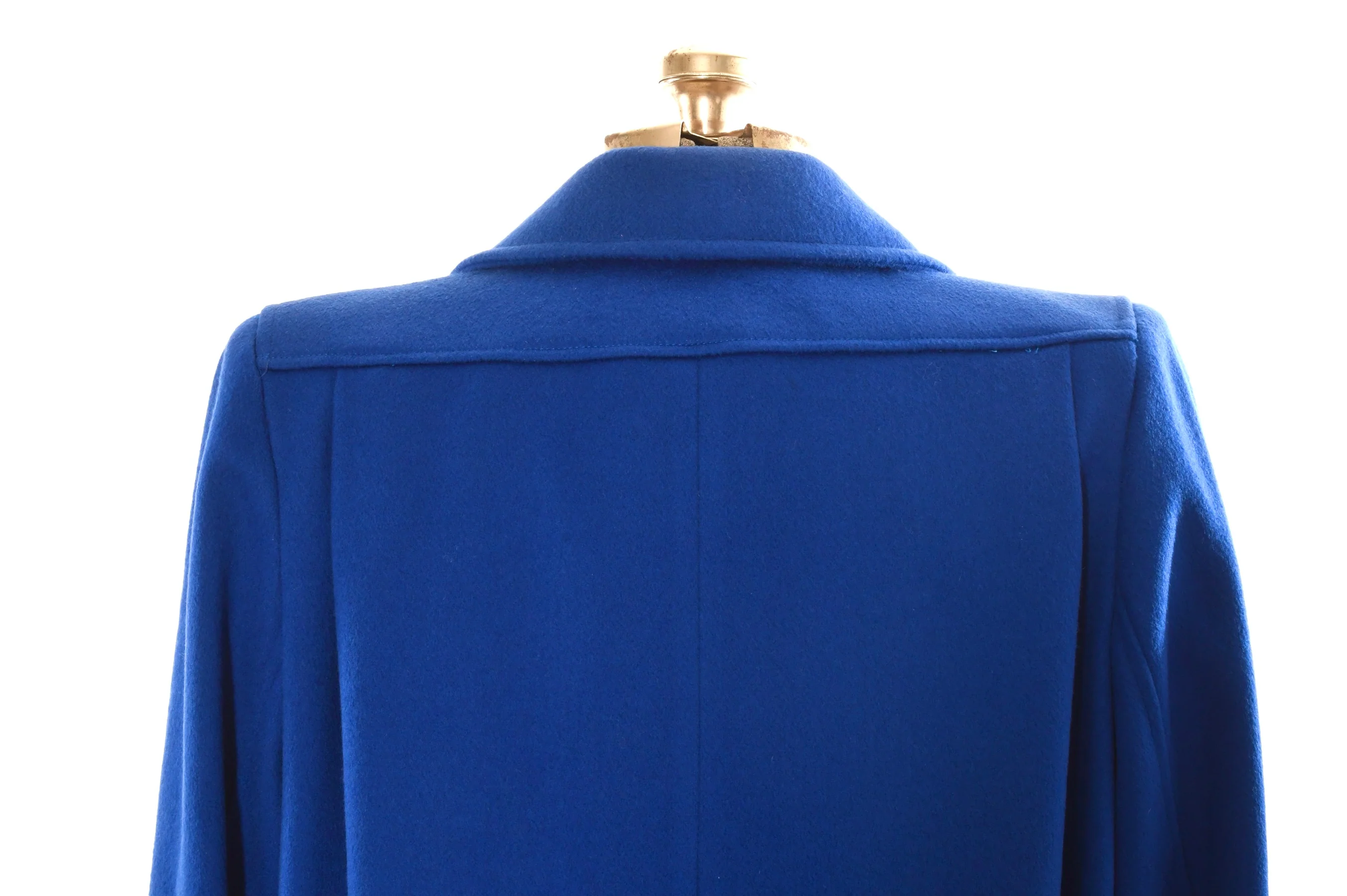 80s/90s True Blue Boxy Long Wool Patchpocket Coat By Gjg Originals - Image 8