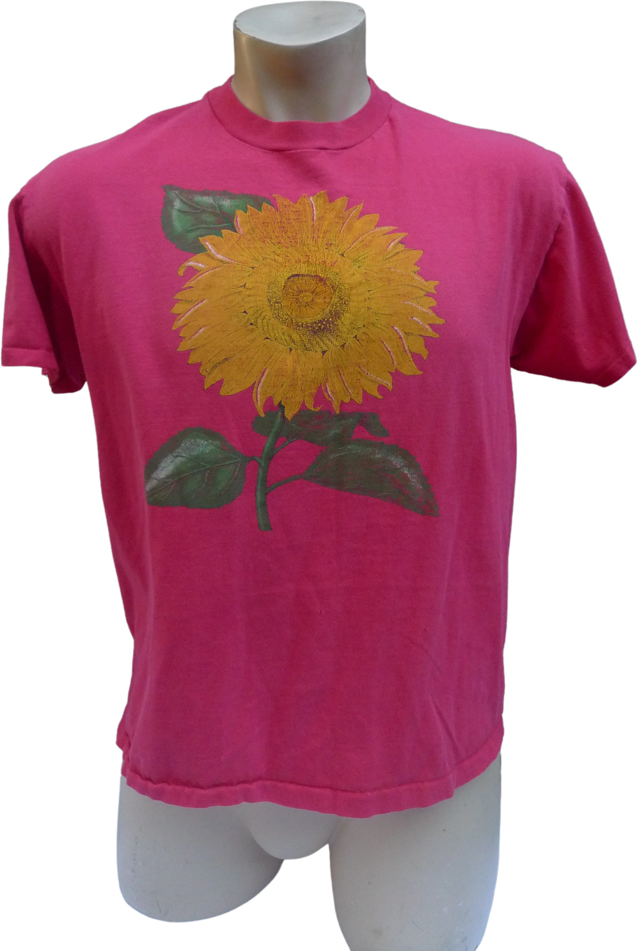 80s/90s Unisex 44 ** Sunflower Single Stitch Shirt By Hanes