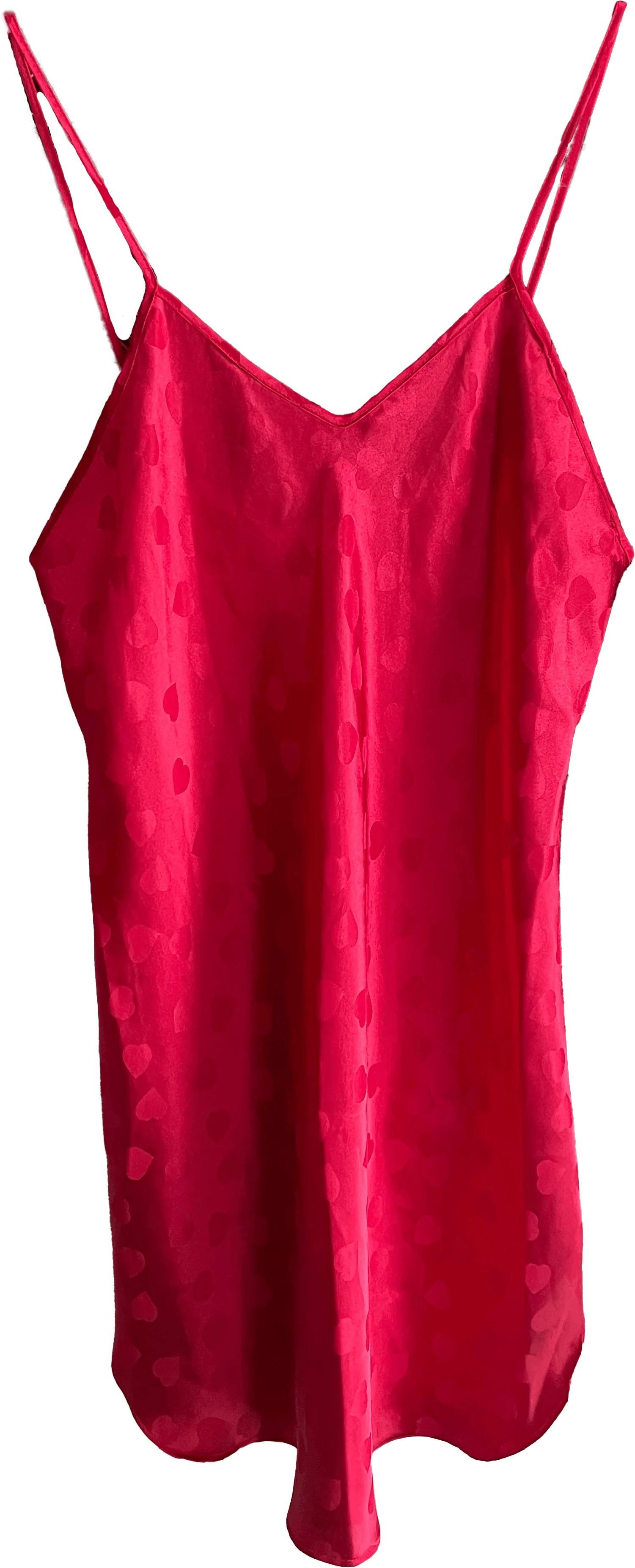 80s/90s Valentine's Day Heart Print Slip Dress
