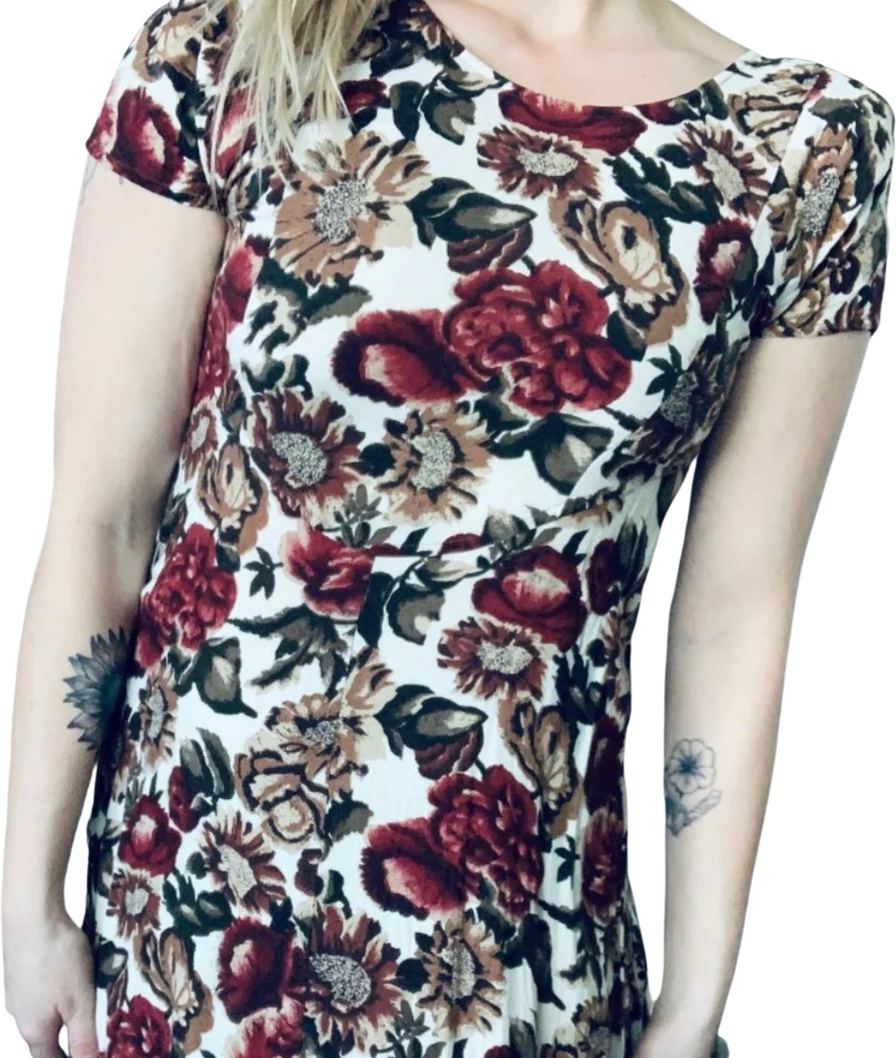 80s/90s Vintage 80s Floral Print Jacquard Maxi Dress By All That Jazz - Image 2