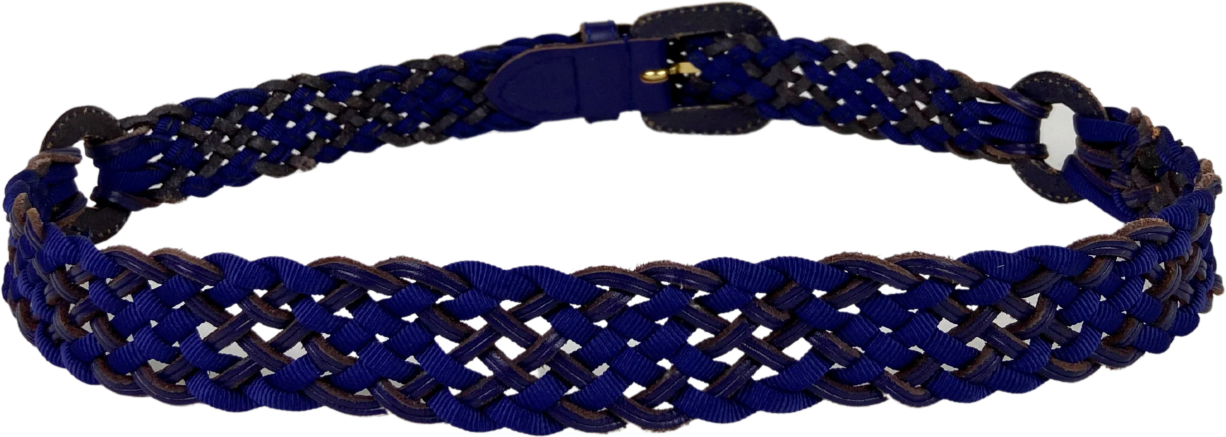 80s/90s Vintage Anne Klein Woven Cobalt Belt By Anne Klein - Image 2