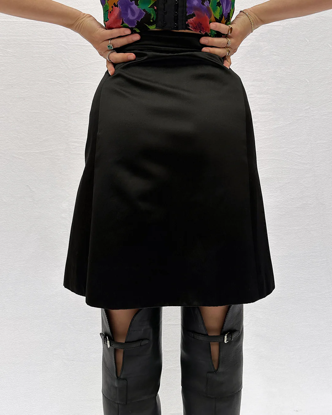 80s/90s Vintage Christian Lacroix Satin Miniskirt | Xs-s By Christian Lacroix - Image 3
