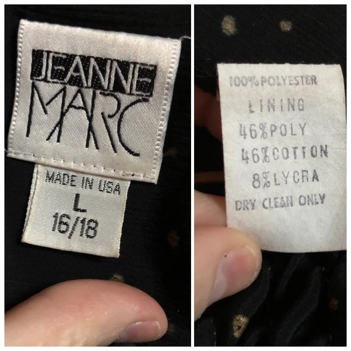80s/90s Vintage Jeanne Marc Shirred Blazer With Peplum Hem By Jeanne Marc - Image 12