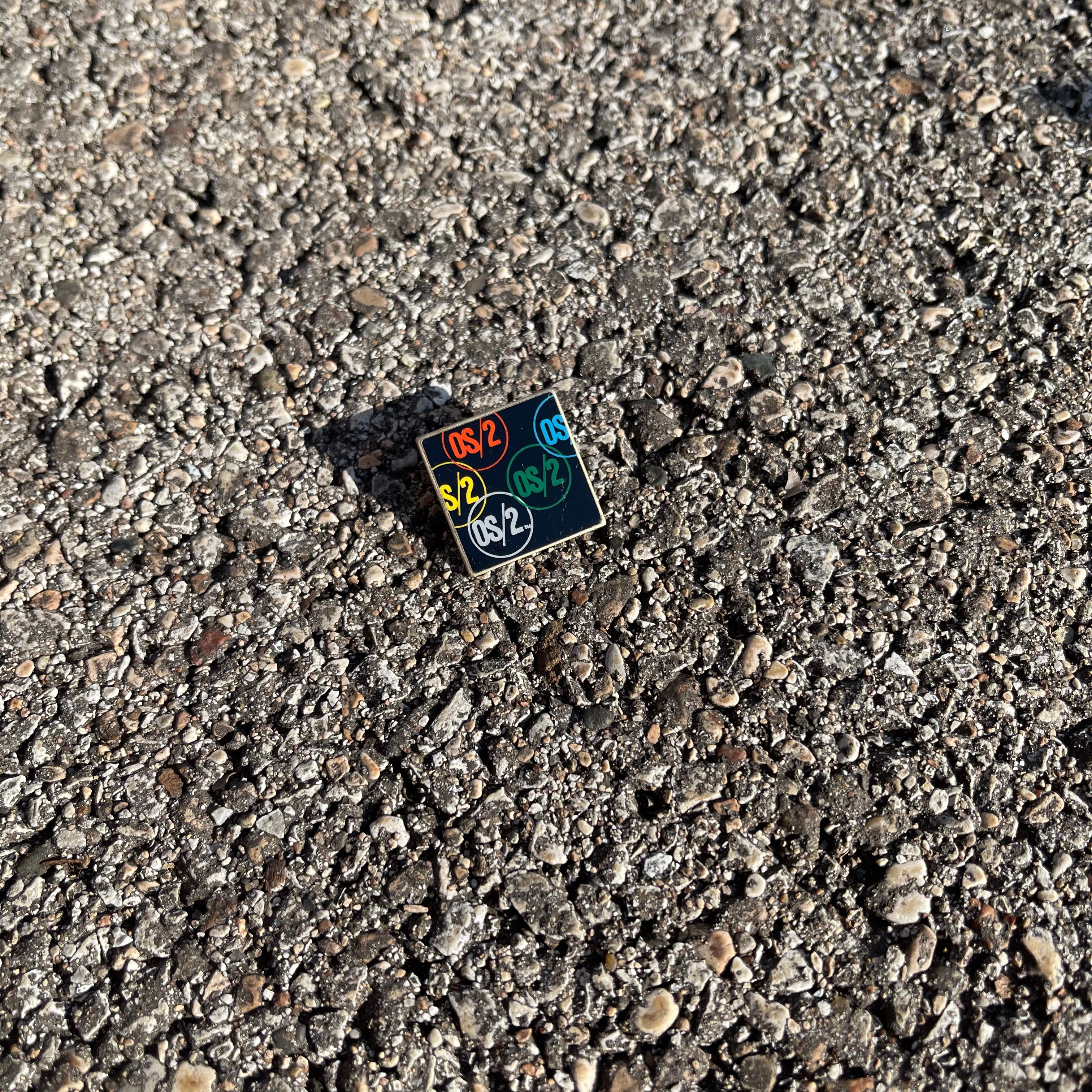80s/90s Vintage Microsoft Os/2 Square Lapel Pins Set Of 2 By Microsoft - Image 4