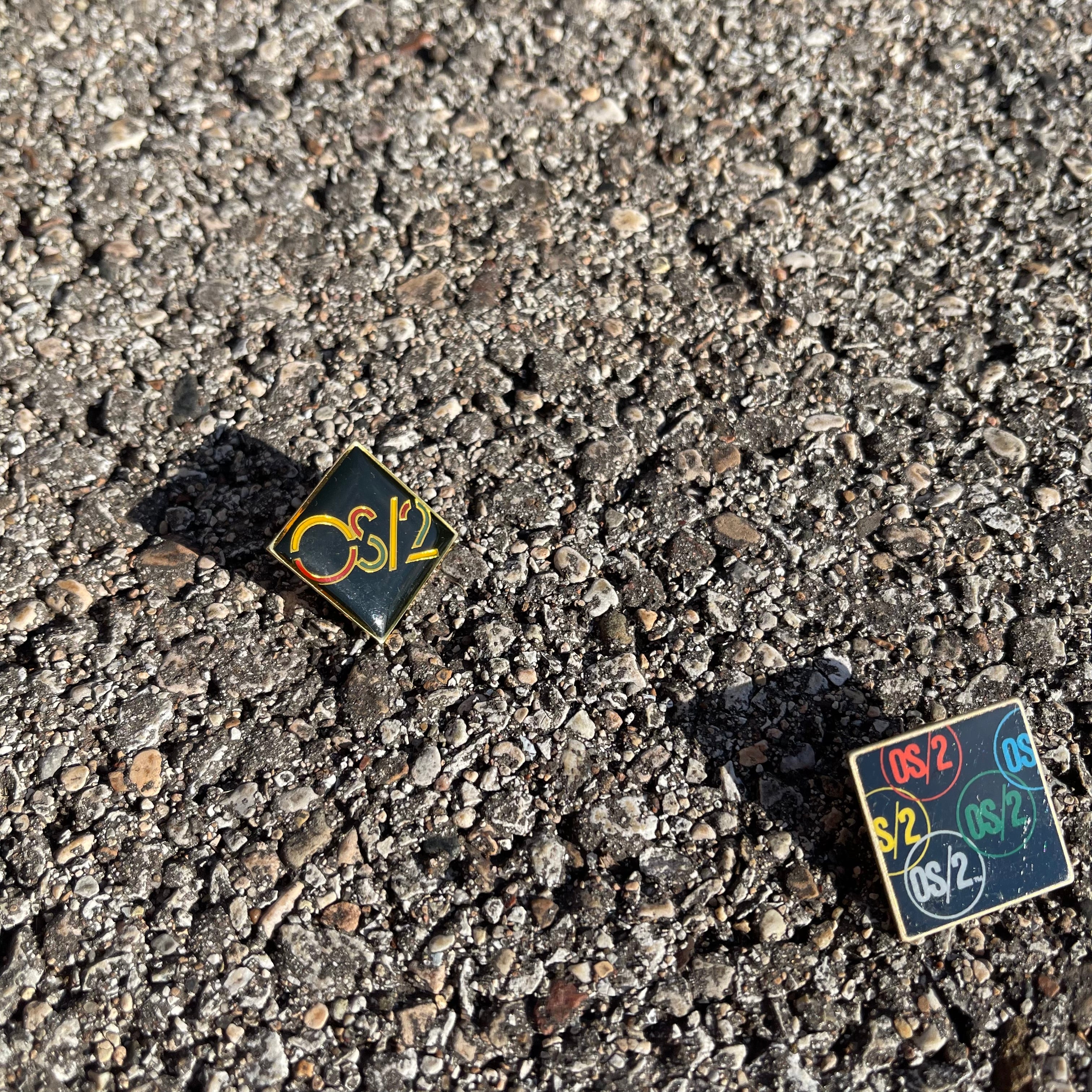 80s/90s Vintage Microsoft Os/2 Square Lapel Pins Set Of 2 By Microsoft - Image 5