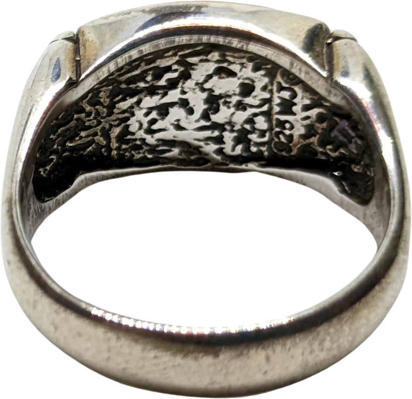80s/90s Vintage Na Sterling Silver Spiny Oyster Ring By Waldeck Johnson - Image 2
