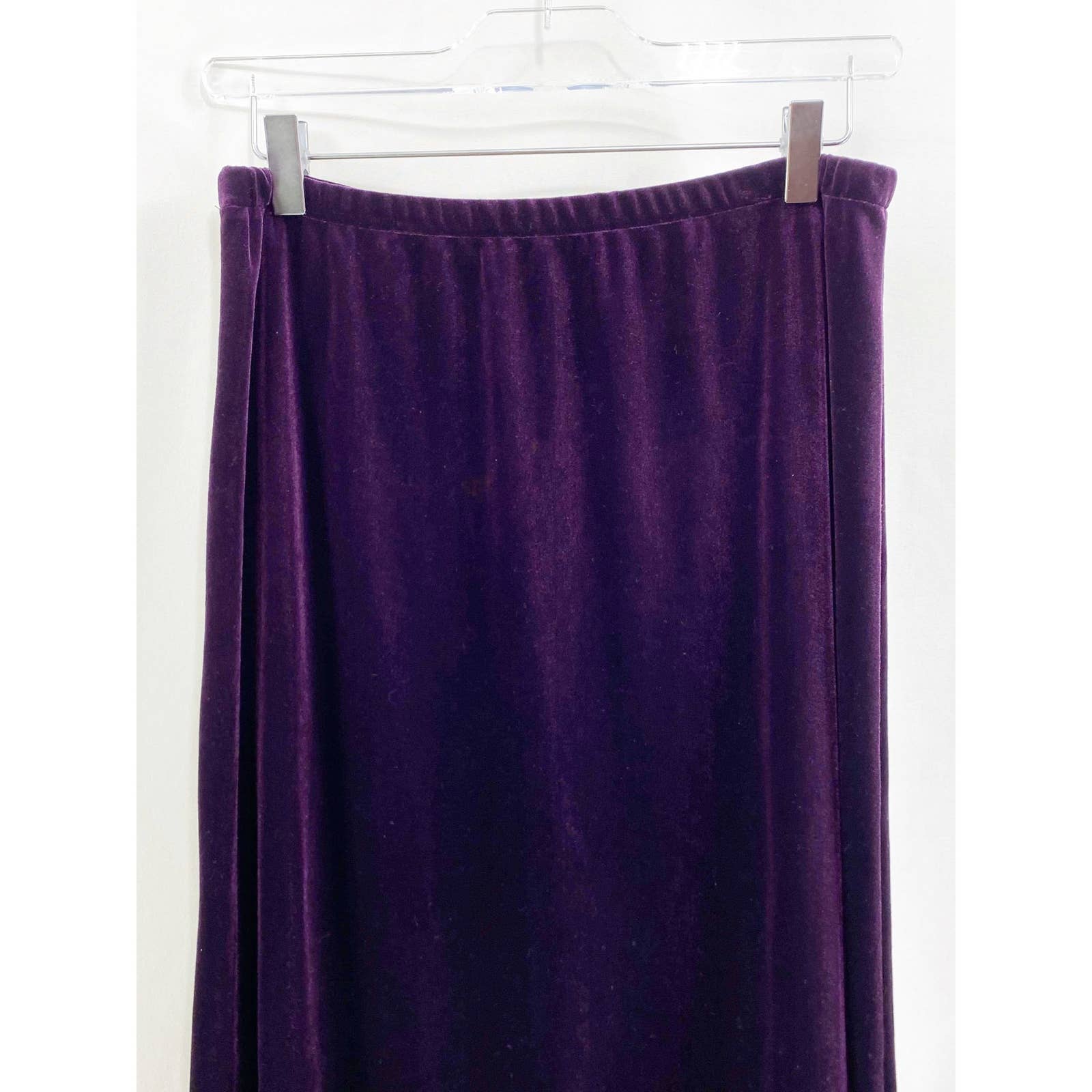 80s 90s Vintage Purple Velvet Jacket Tank and Maxi Skirt Three Piece Set by Ricci - Image 11