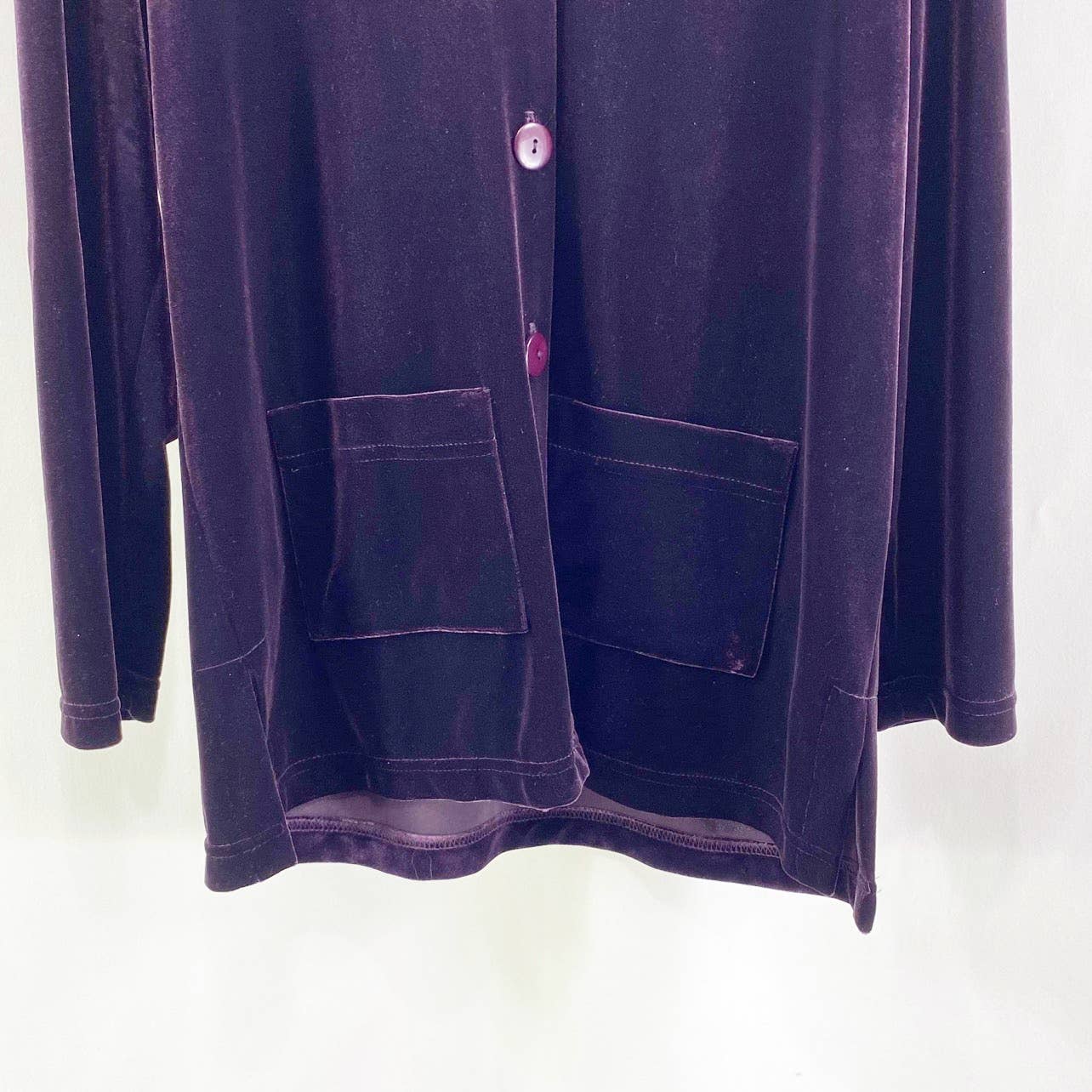 80s 90s Vintage Purple Velvet Jacket Tank and Maxi Skirt Three Piece Set by Ricci - Image 13