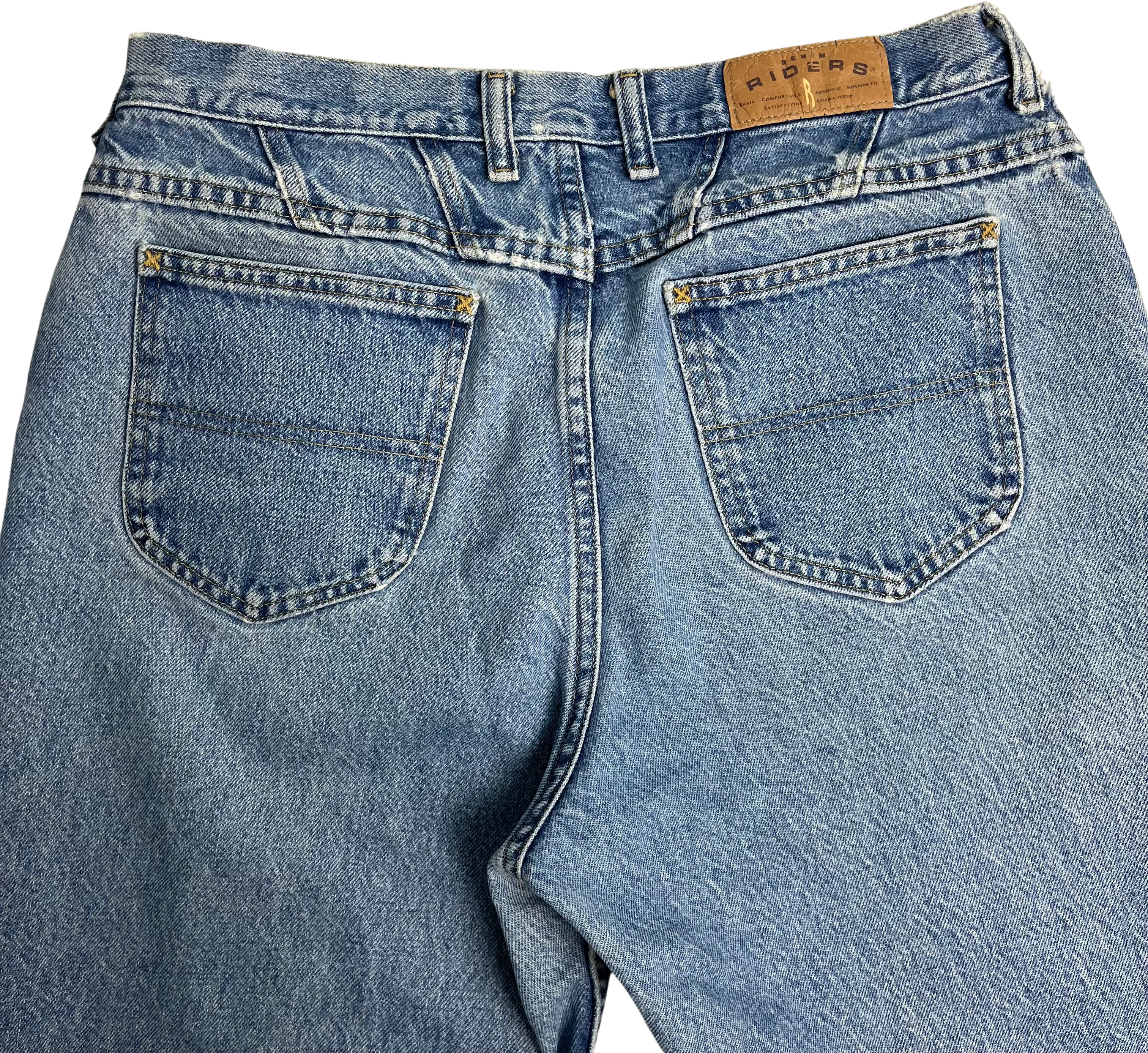80s/90s Vintage Stonewashed Denim Jeans By Lee - Image 2