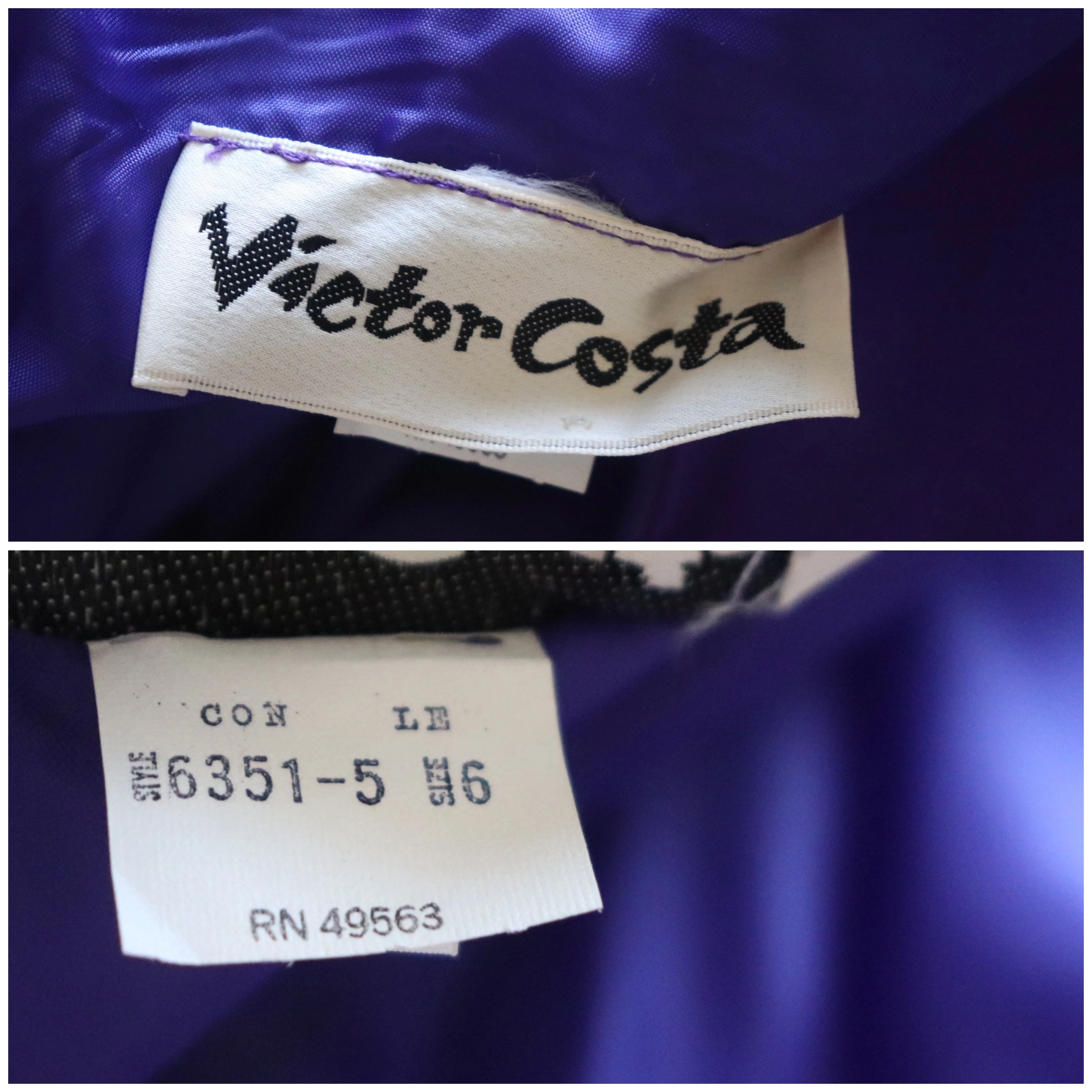 80s/90s Vintage Strapless Pepulum Gown By Victor Costa - Image 10