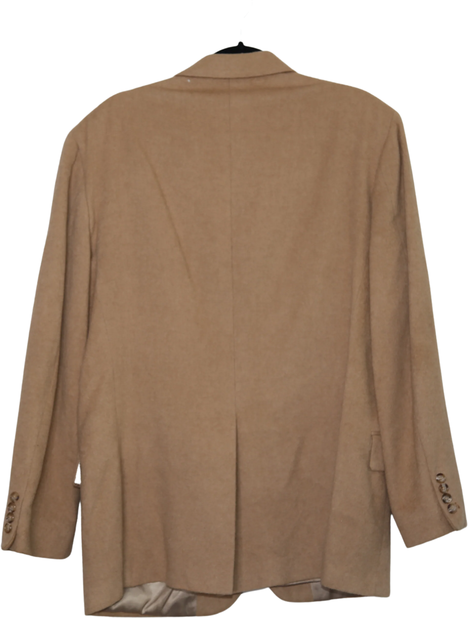80s/90s Vintage Tan Camel Hair Wool Two Button Blazer - Image 2