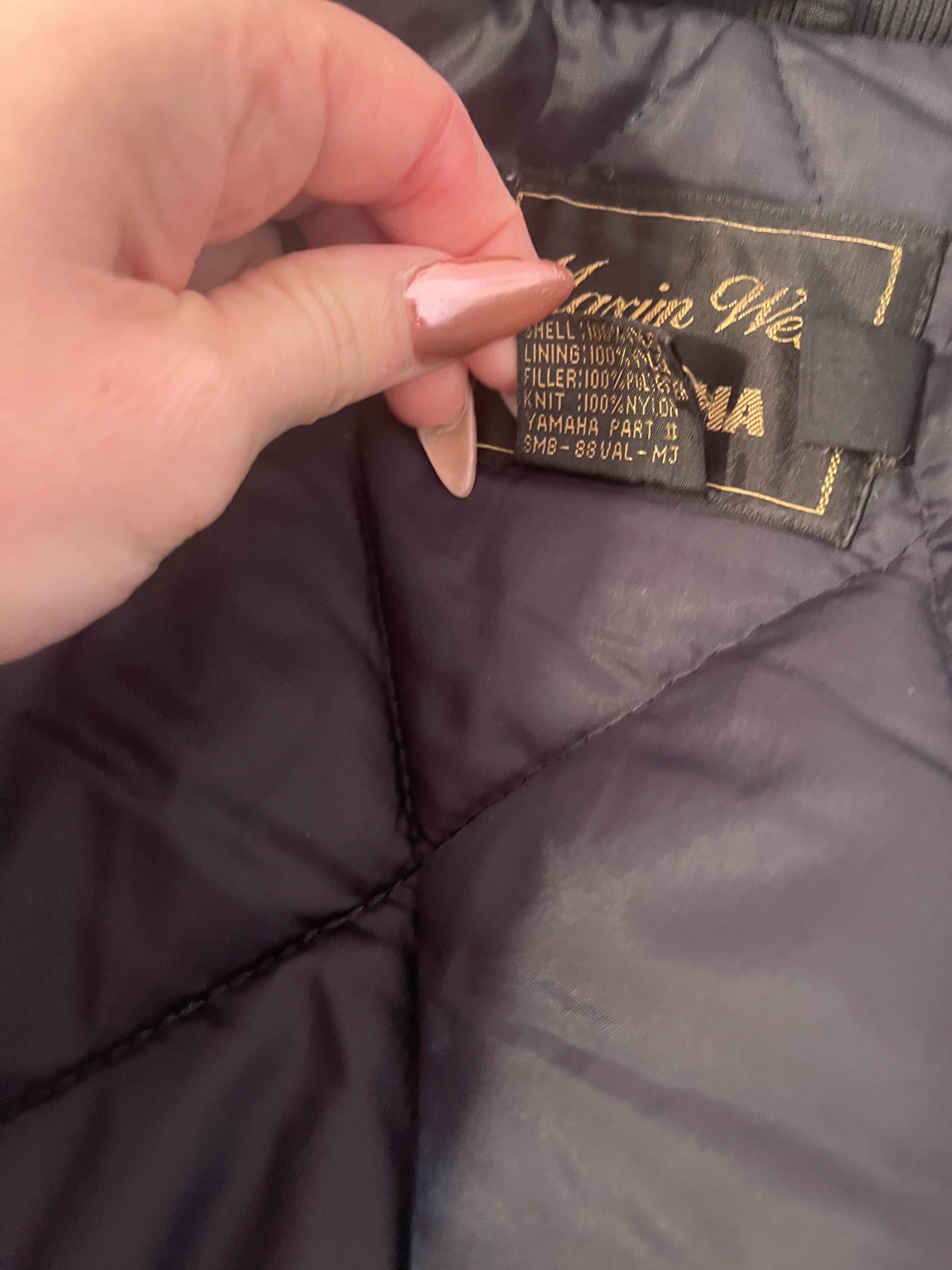 80s/90s Vintage Yamaha Zip Up Collared Jacket | Puffy Coat By Maxim Wear Yamaha - Image 10