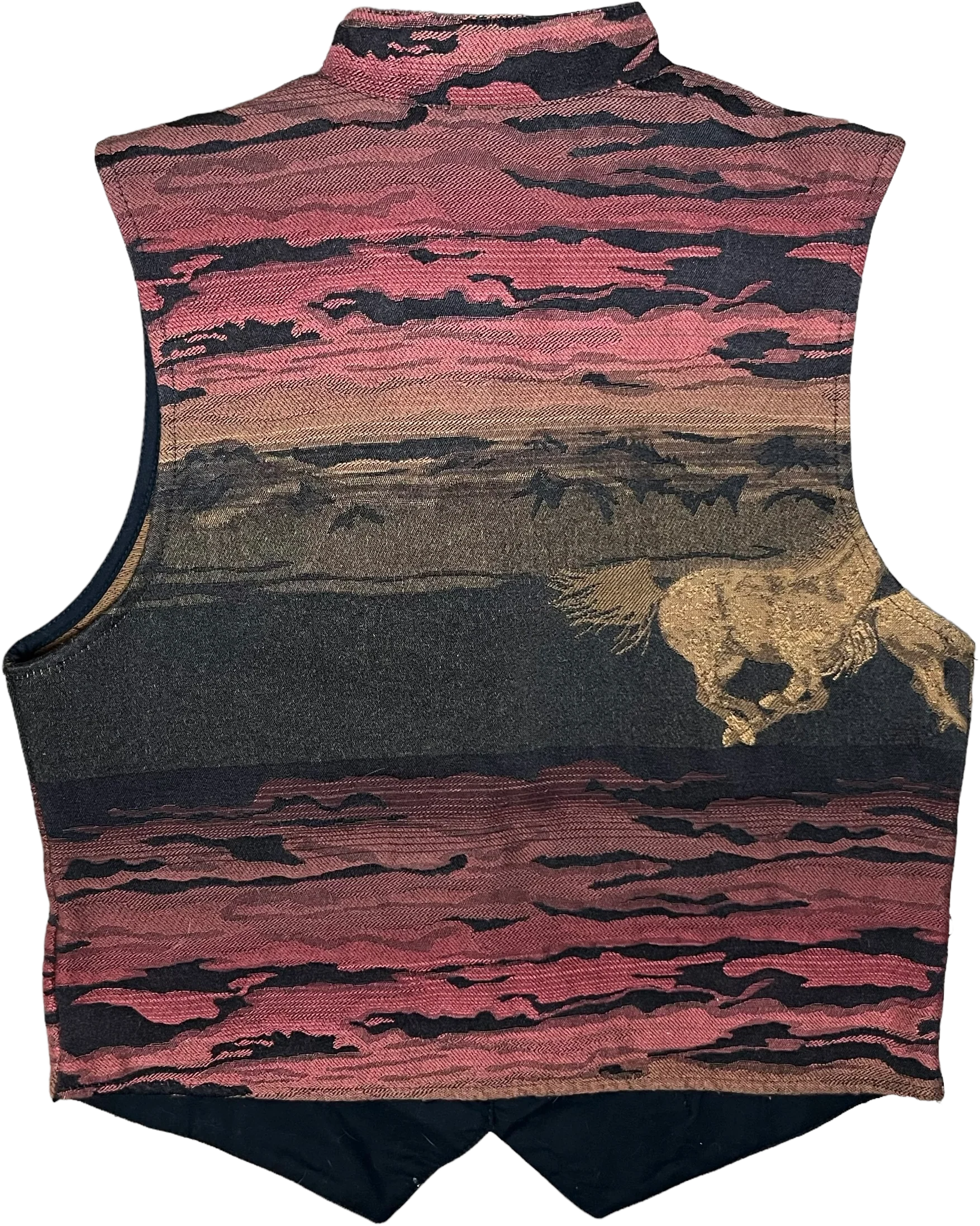 80s/90s Western Style Tapestry Embroidered Vest By Panhandle Slim - Image 2