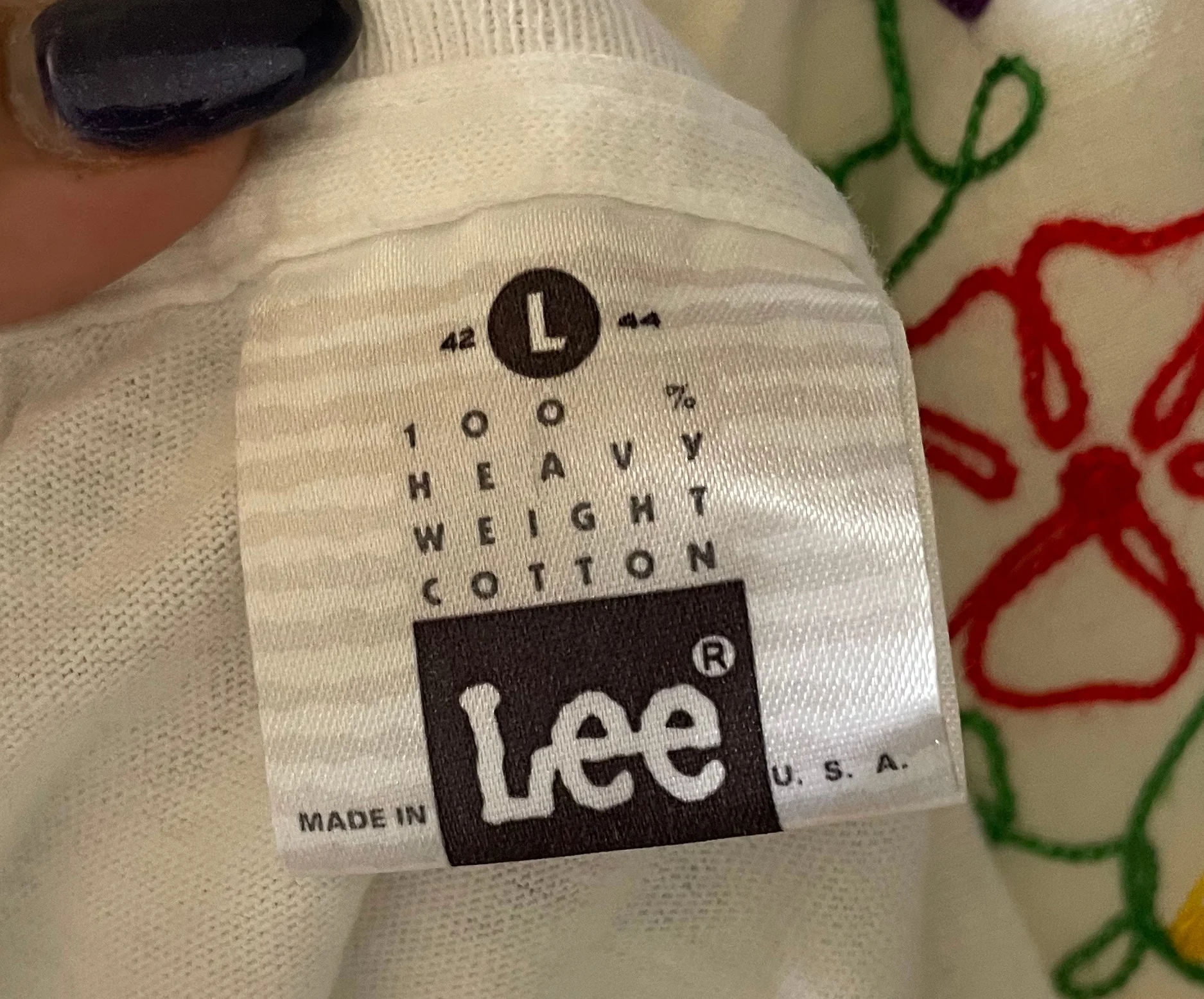 80s/90s White Cotton Airbrushed Dallas Shirt By Lee - Image 5