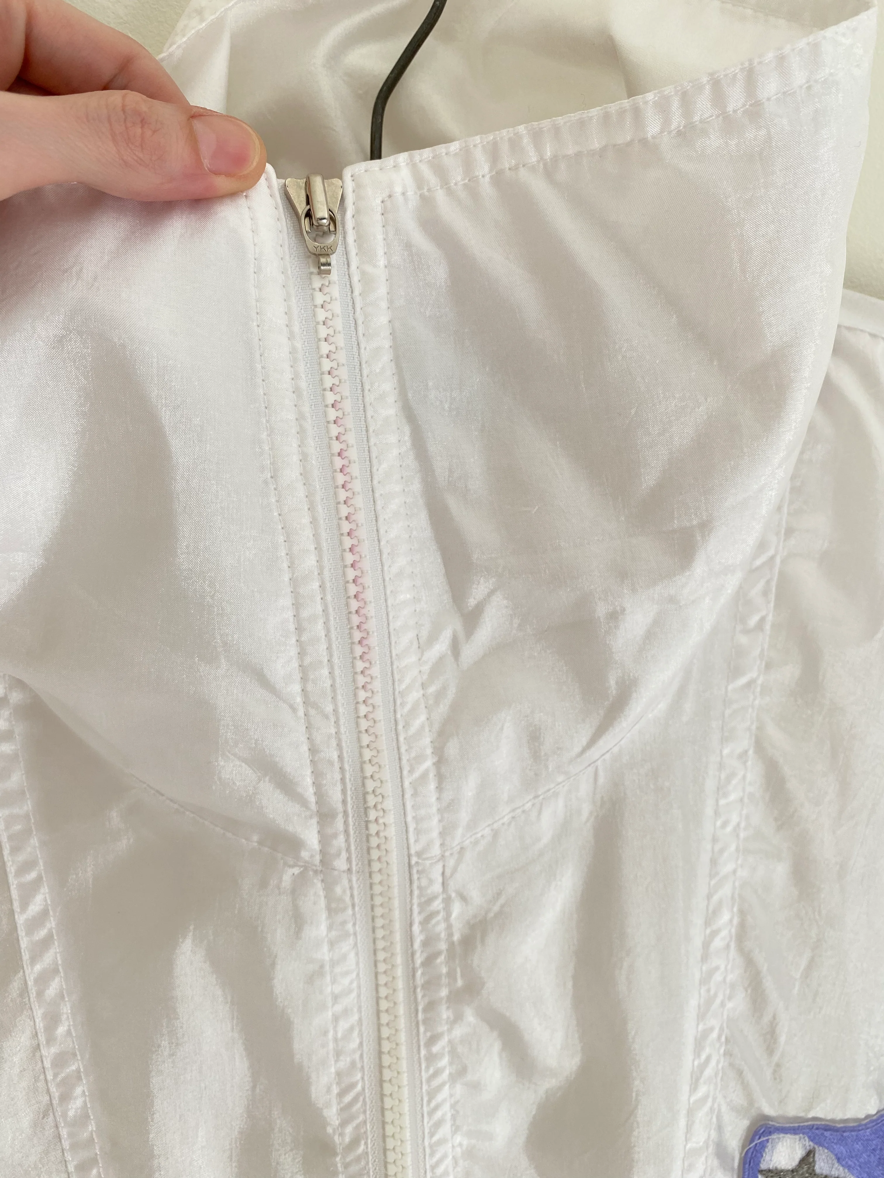 80s/90s White Mockneck Ixspa Windbreaker By Jamie Sadock - Image 11